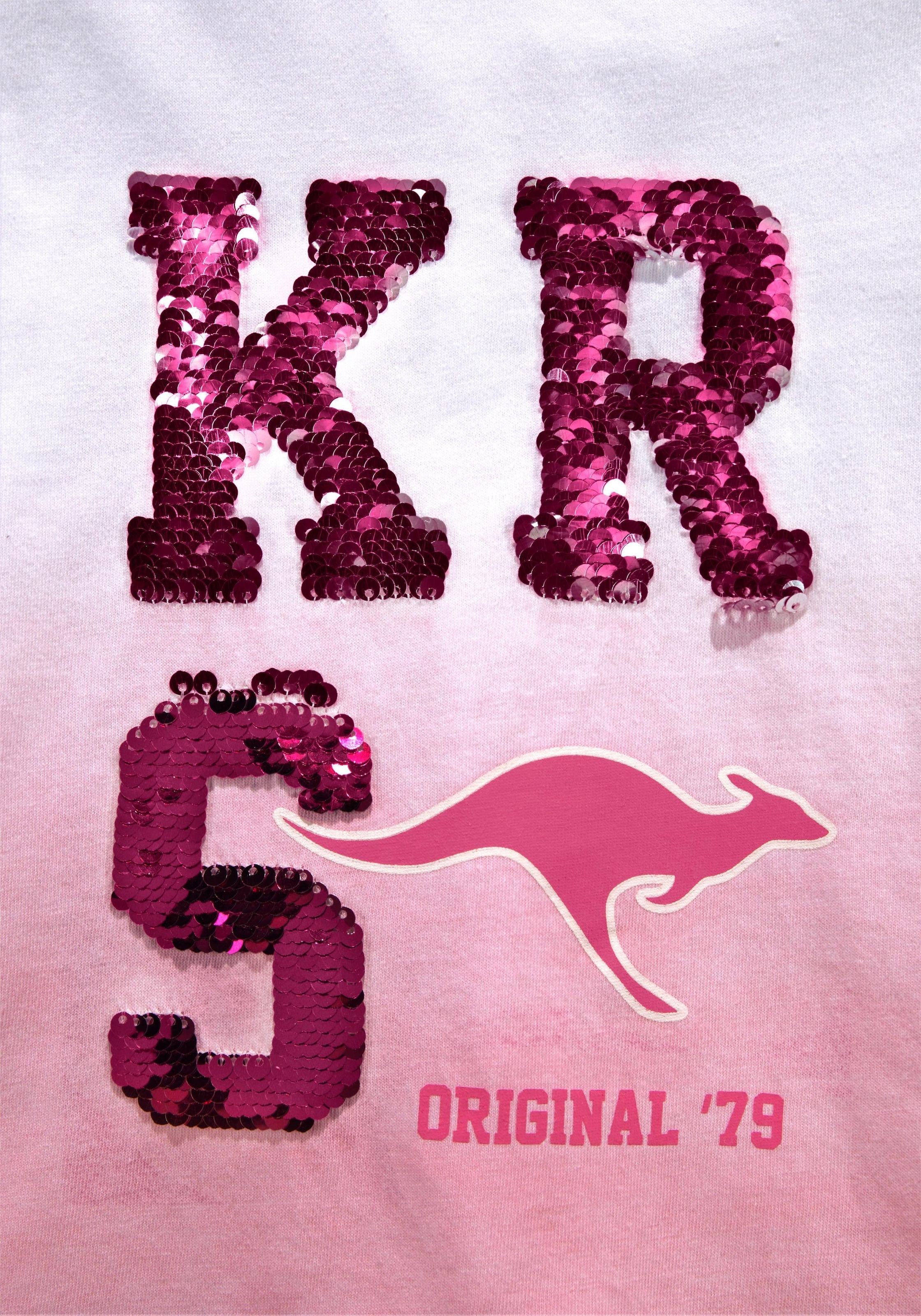 ✵ KangaROOS T-Shirt, Im Farbverlauf Jelmoli-Versand | Wendepailletten mit günstig kaufen
