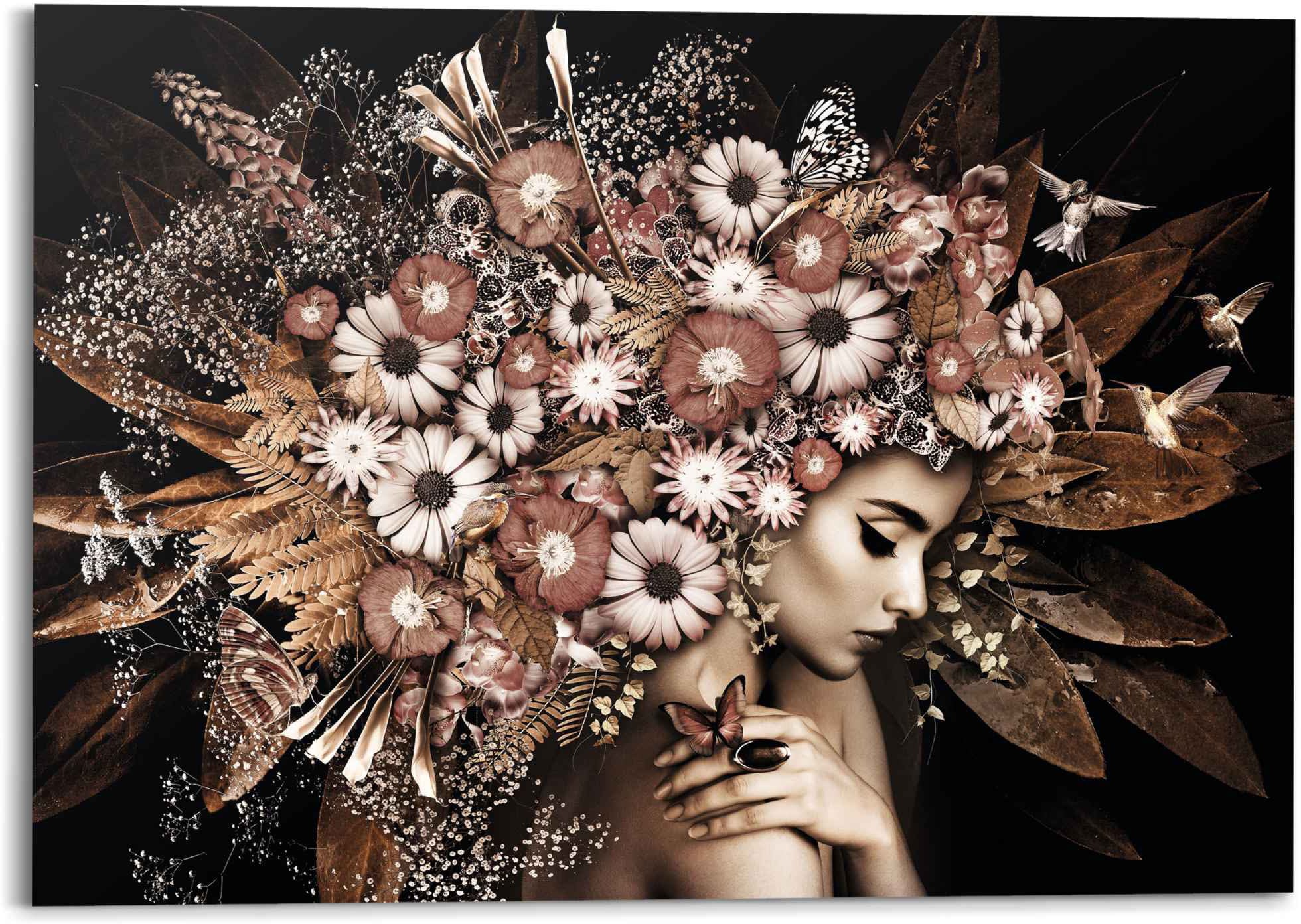 ❤ Reinders! Deco-Panel »Blumenreichtum Frau - ordern Blumen, Strauss Romantik«, - - Shop Jelmoli-Online St.) Schmetterling (1 im