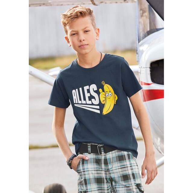✵ KIDSWORLD T-Shirt »ALLES BANANE«, Spruch online entdecken |  Jelmoli-Versand