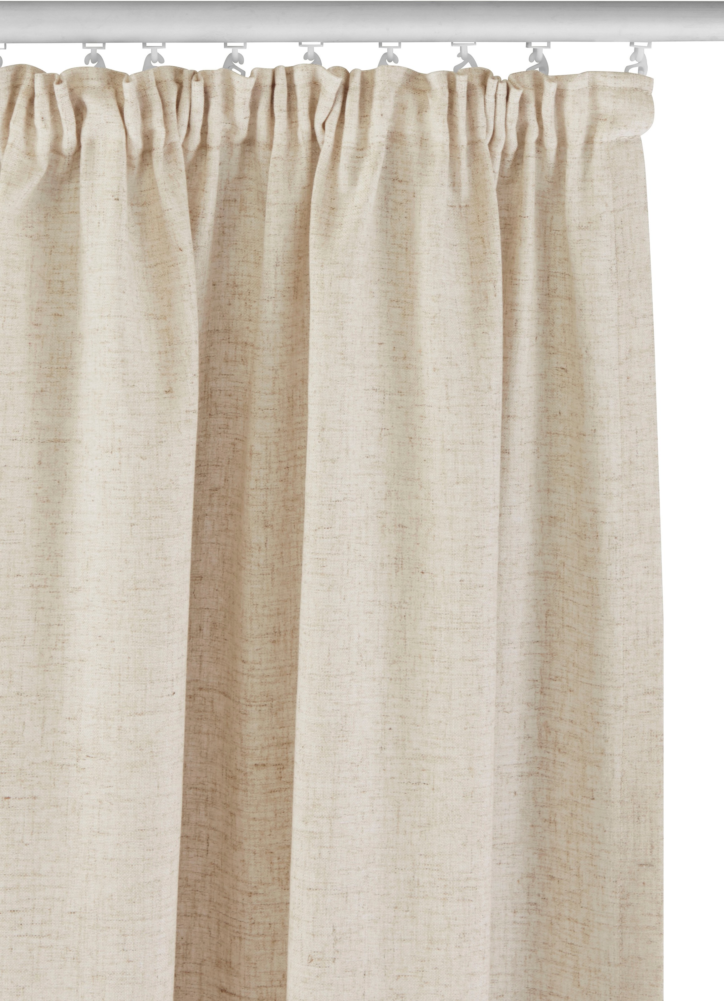 my home Gardine »Rudy«, (1 St.), Halbtransparent, Leinenlook, Polyester, Längsstreifen