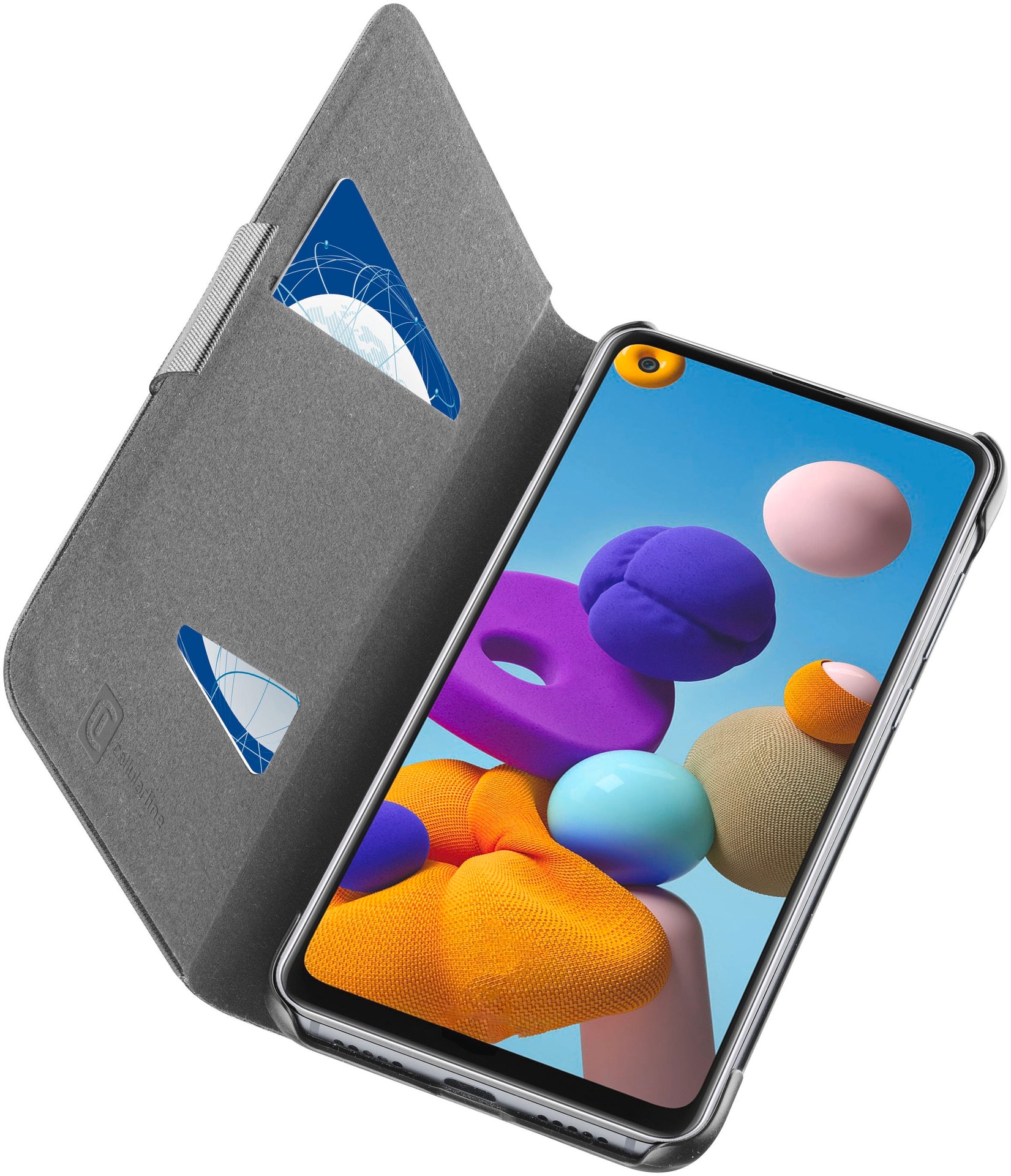 Cellularline Handyhülle »Book Case 3 für Samsung Galaxy A21S«, Backcover, Schutzhülle, Handyschutzhülle, Case, Schutzcase, stossfest