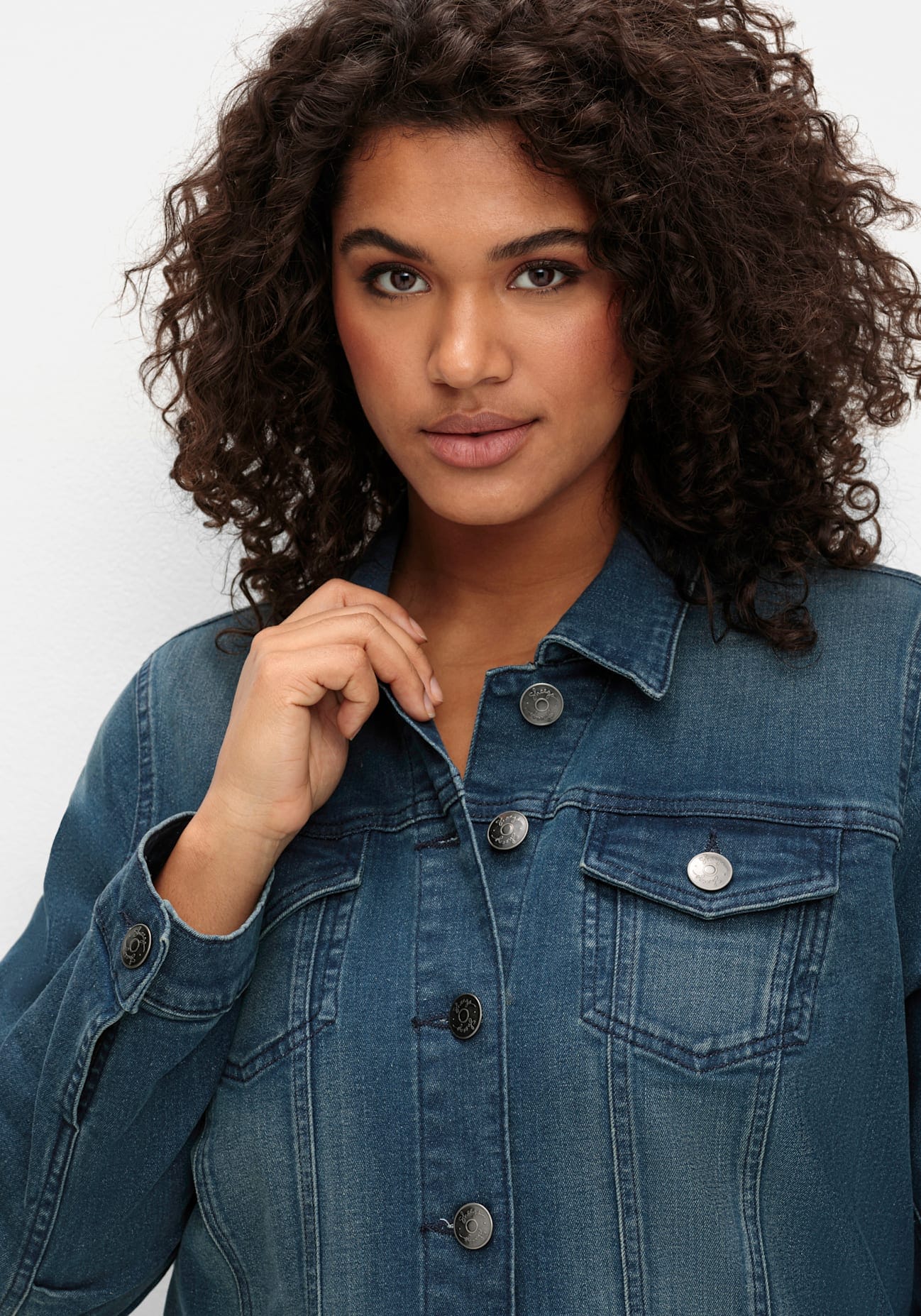 Sheego Jeansjacke, ohne Kapuze