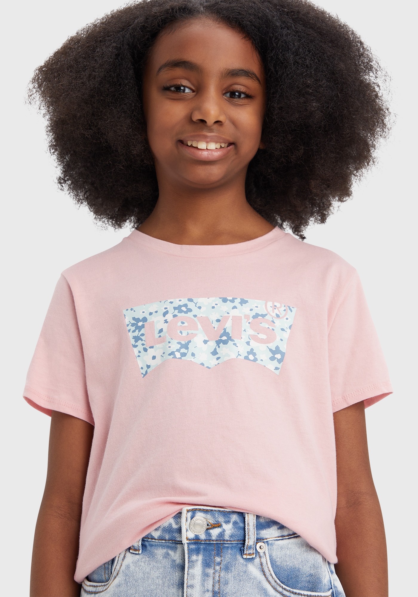 Levi's® Kids T-Shirt, mit Batwing-Logo mit Flowerprint - for Girls