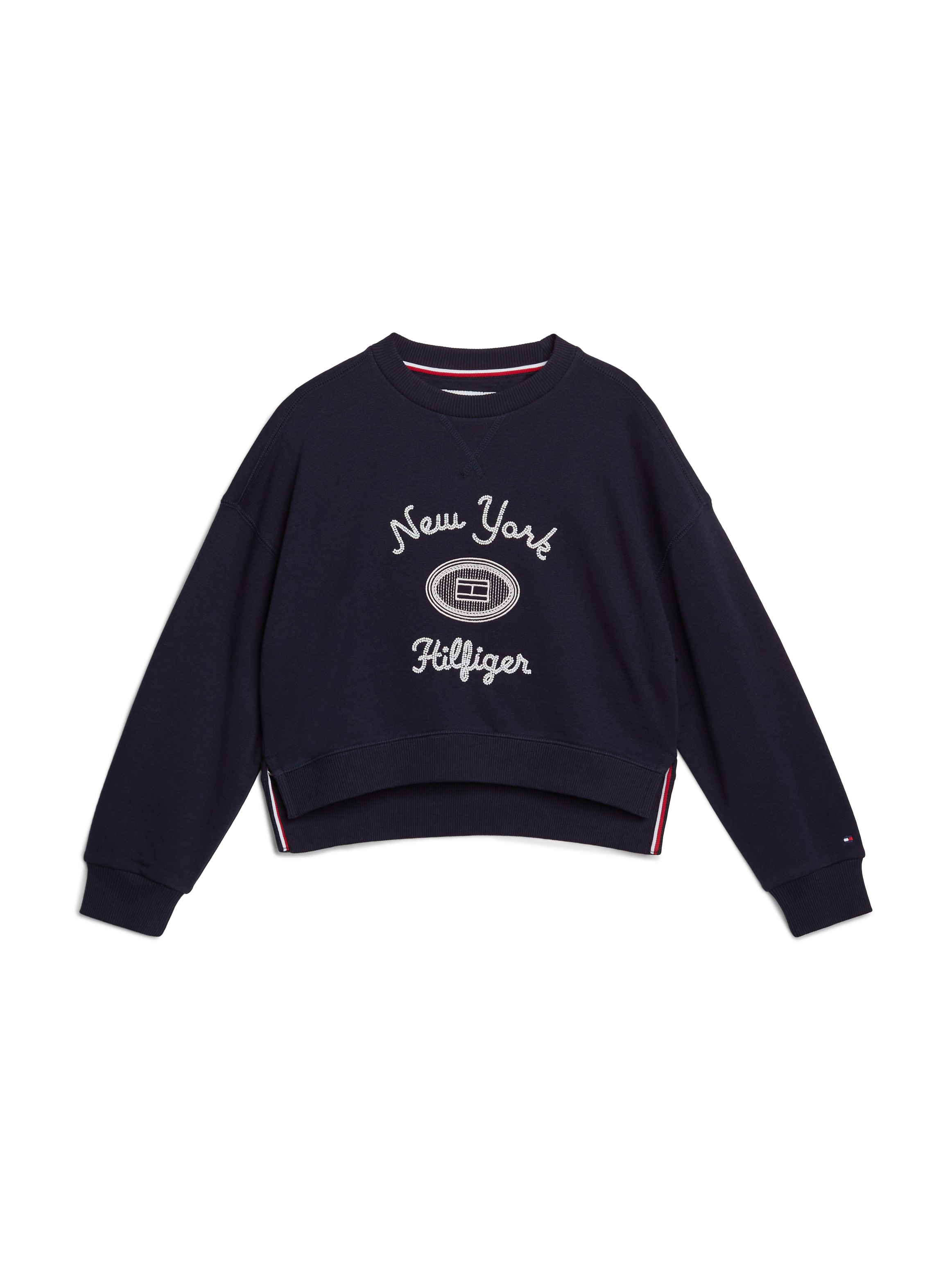 Tommy Hilfiger Langarmshirt »HILFIGER NY EMBROIDERED CREWNECK«, Kinder bis 16 Jahre mit Logostickerei