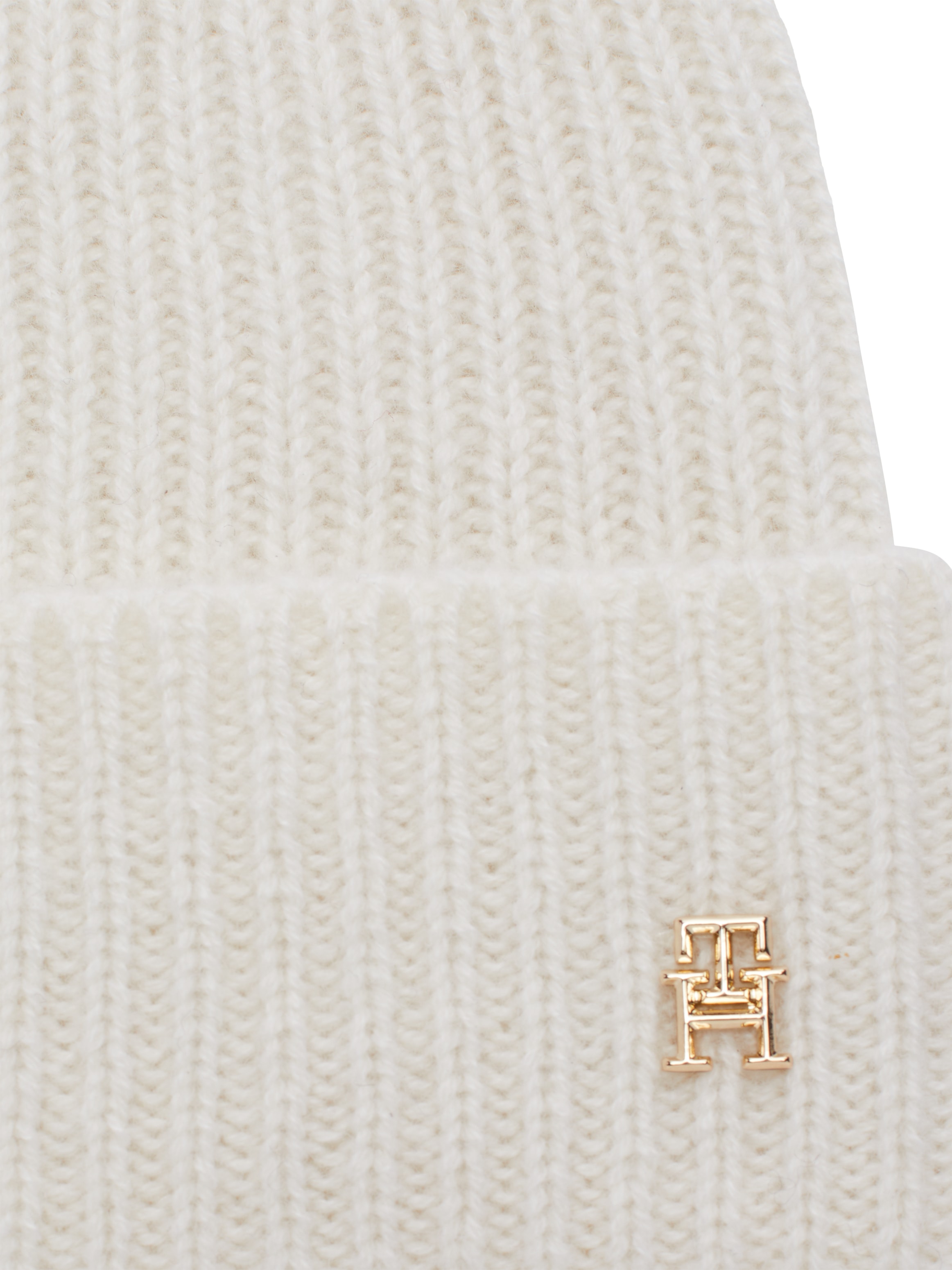 Tommy Hilfiger Strickmütze »CASHMERE CHIC BEANIE«, mit Monogramm-Emblem