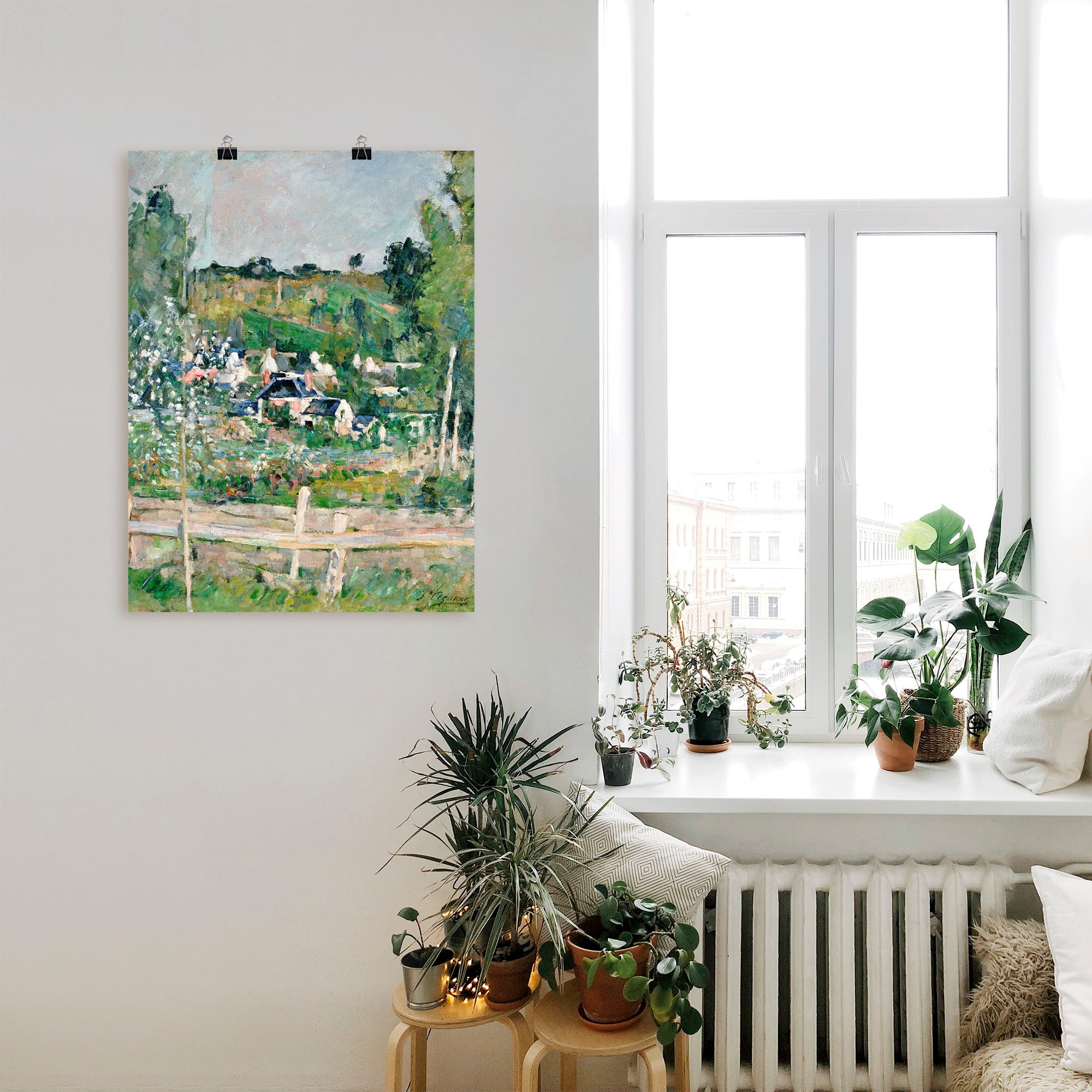 Artland Kunstdruck »Stillleben mit italienischer Fayence«, Garten, (1 St.), als Leinwandbild, Wandaufkleber oder Poster in versch. Grössen