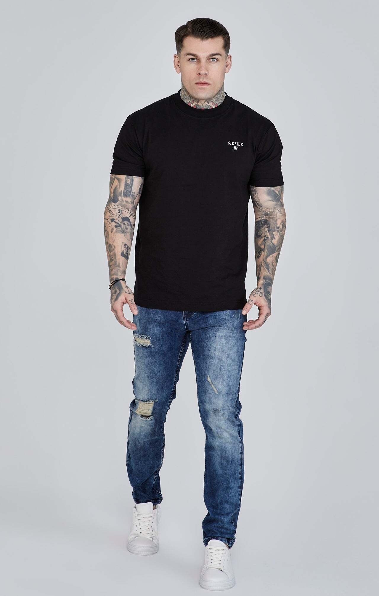 Siksilk Slim-fit-Jeans »Siksilk Jeans Distressed Slim Fit«