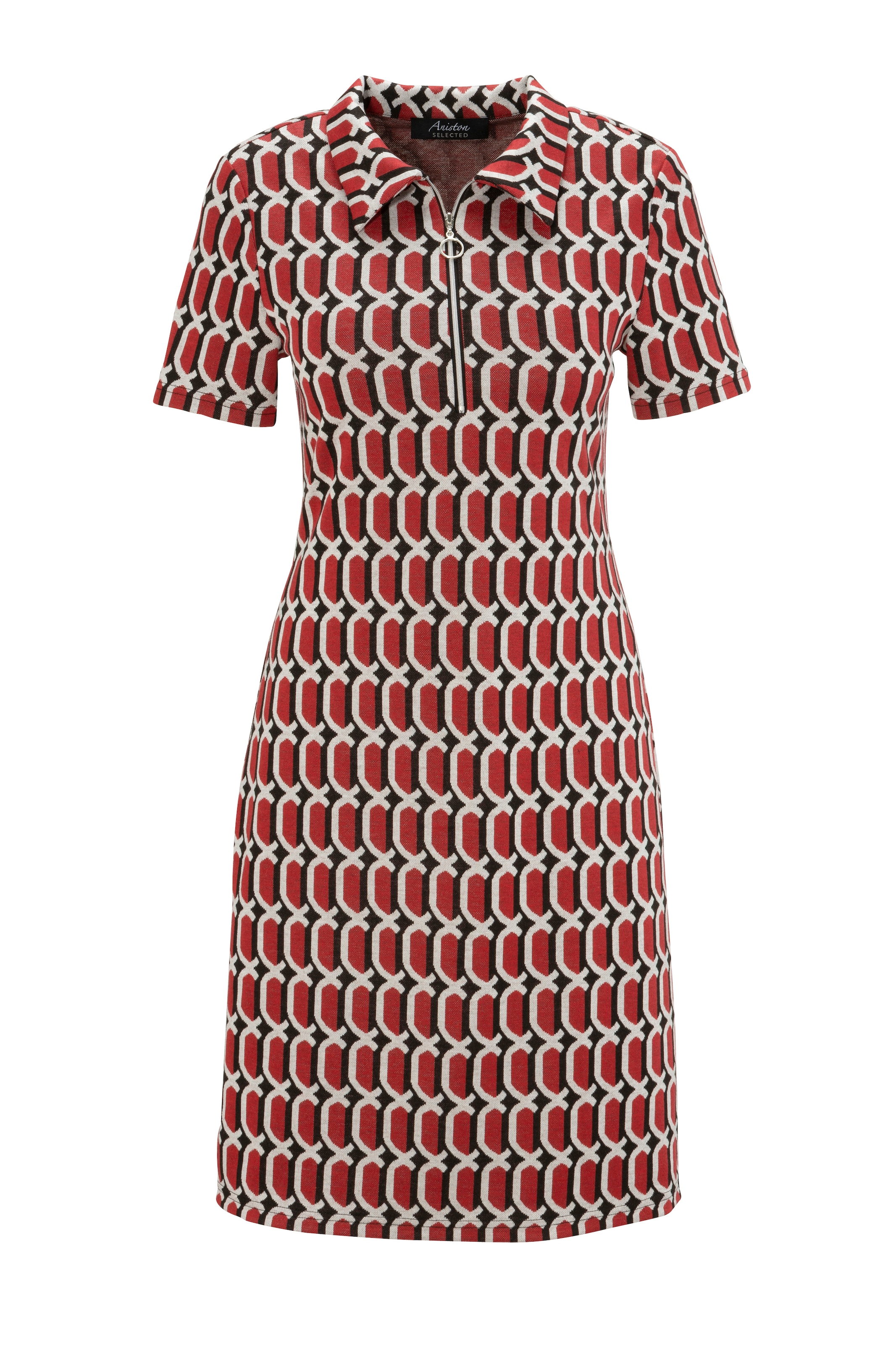 Aniston SELECTED Jerseykleid, mit silberfarbenem Reissverschluss - NEUE KOLLEKTION