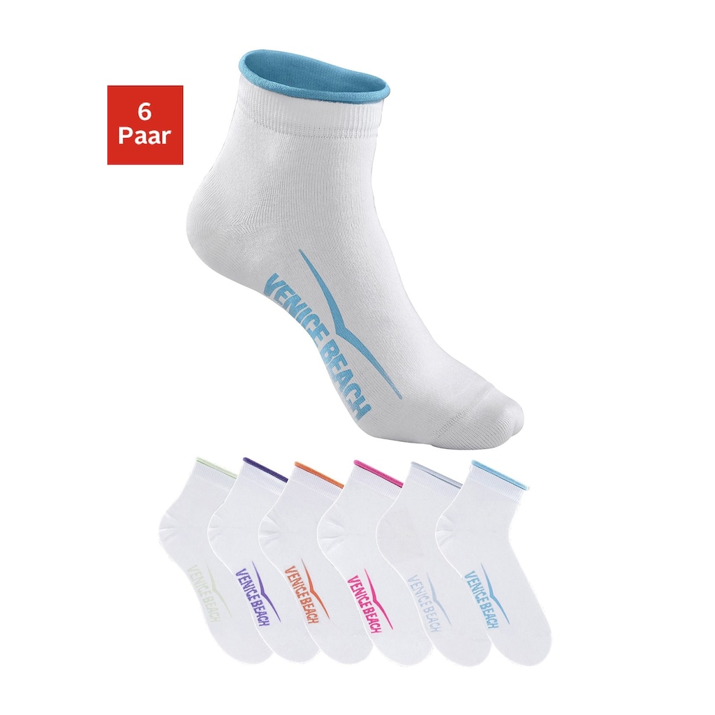 Venice Beach Kurzsocken, (Set, 6 Paar)