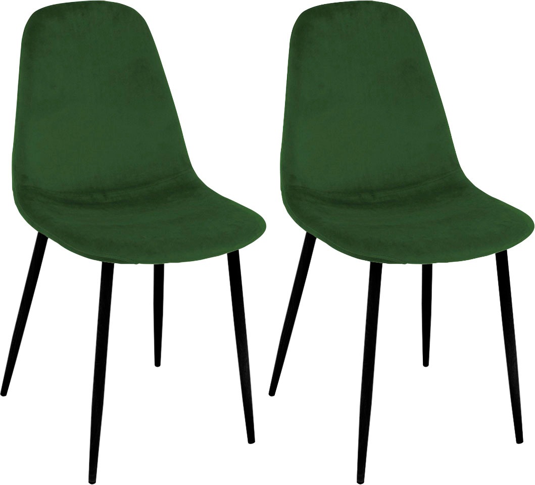 Paroli Polsterstuhl »Skadi«, (Set), 2 St., Velourstoff fein, (2 oder 4 Stück), mit Veloursbezug und in 2 Gestellfarben