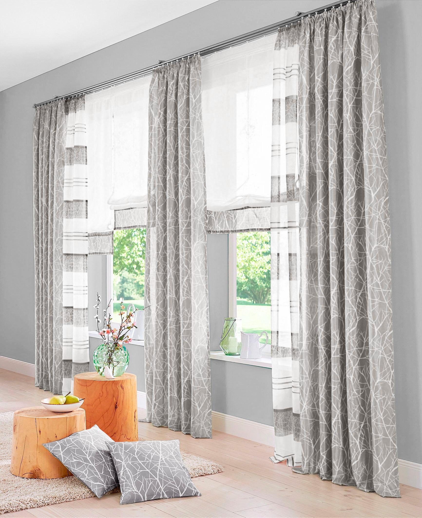 my home | Raffrollo Polyester Voile, »Camposa«, Transparent, Klettband, online shoppen Jelmoli-Versand mit