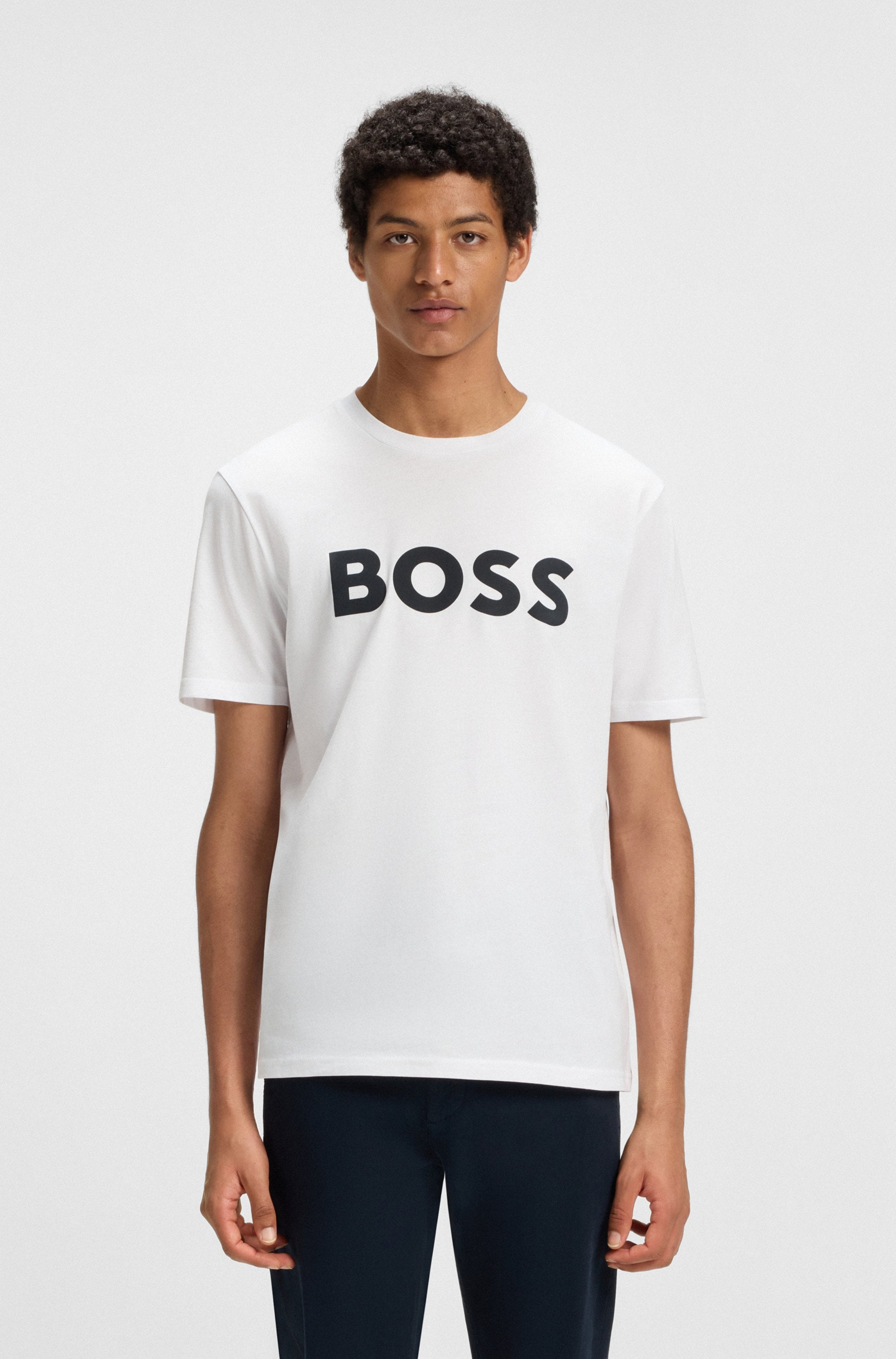 BOSS ORANGE T-Shirt »Thinking 1«, mit grossem BOSS Druck auf der Brust