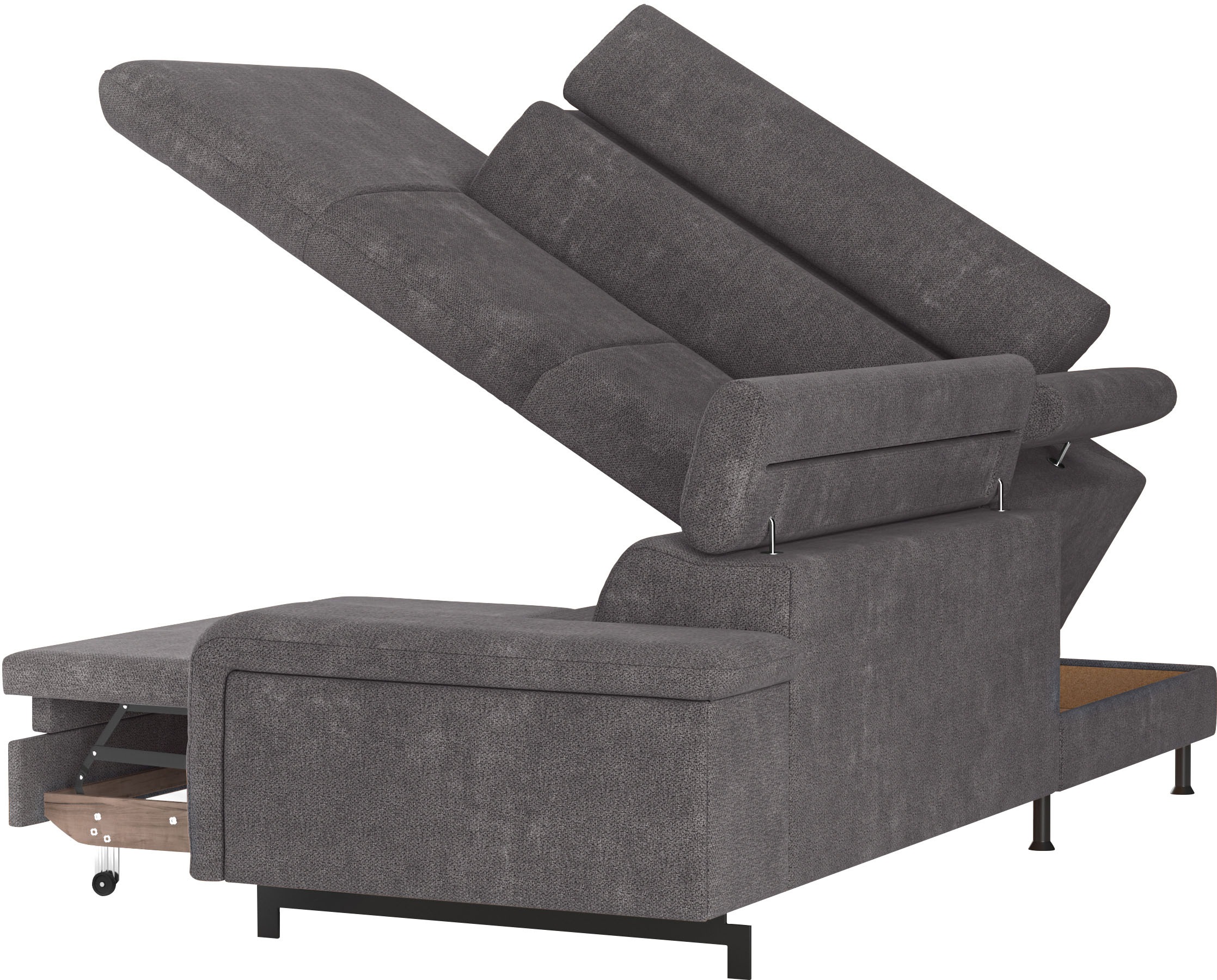 COTTA Ecksofa »Emma L-Form«, mit Kopfteilverstellung, wahlweise mit Bettfunktion & Bettkasten