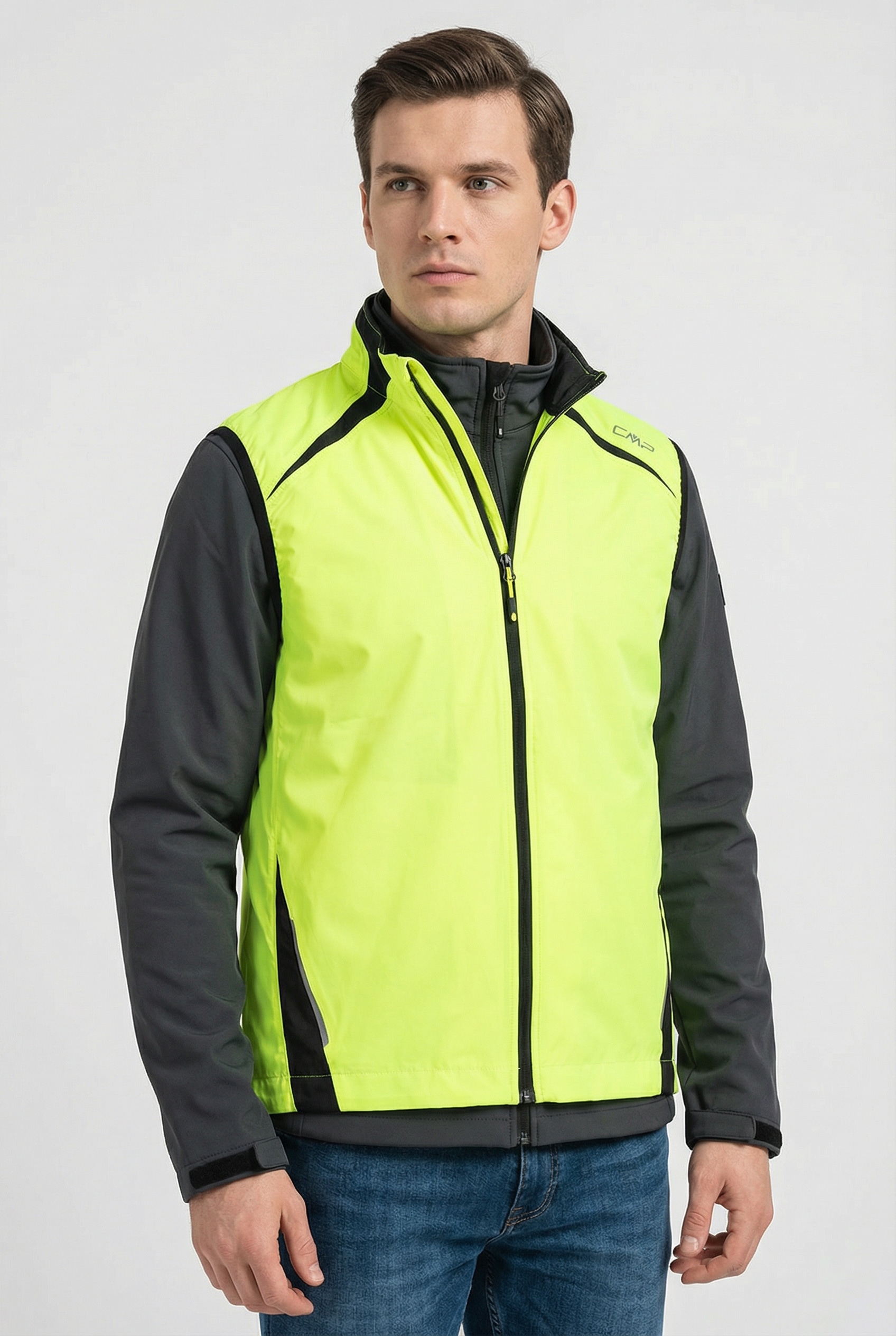 Cmp Gelb Fluo Funktionsweste Mit Windschutzfunktion