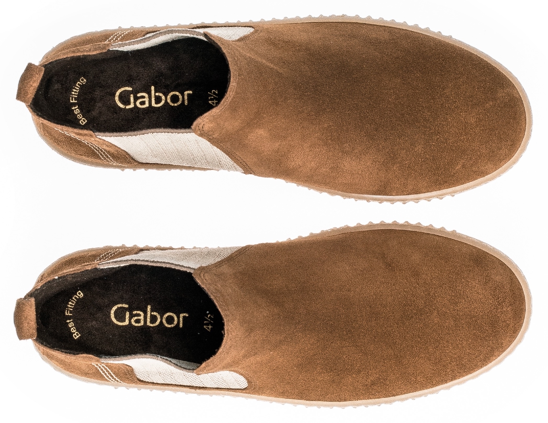 Gabor Chelseaboots, Plateau, Stiefelette, Schlupfschuh mit dezenten Kontrastnähten