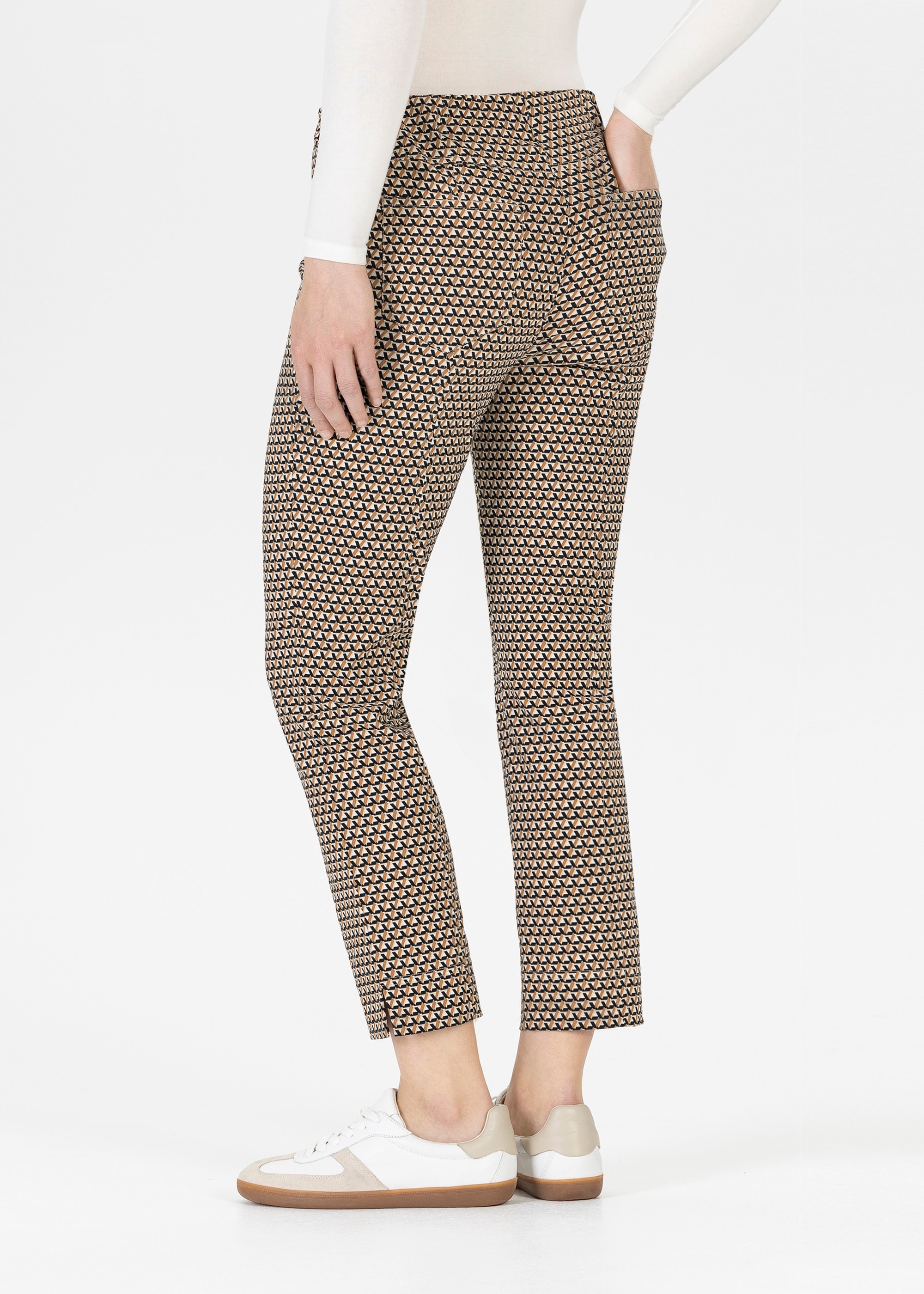 Stehmann 3/4-Hose, mit Minial-Muster