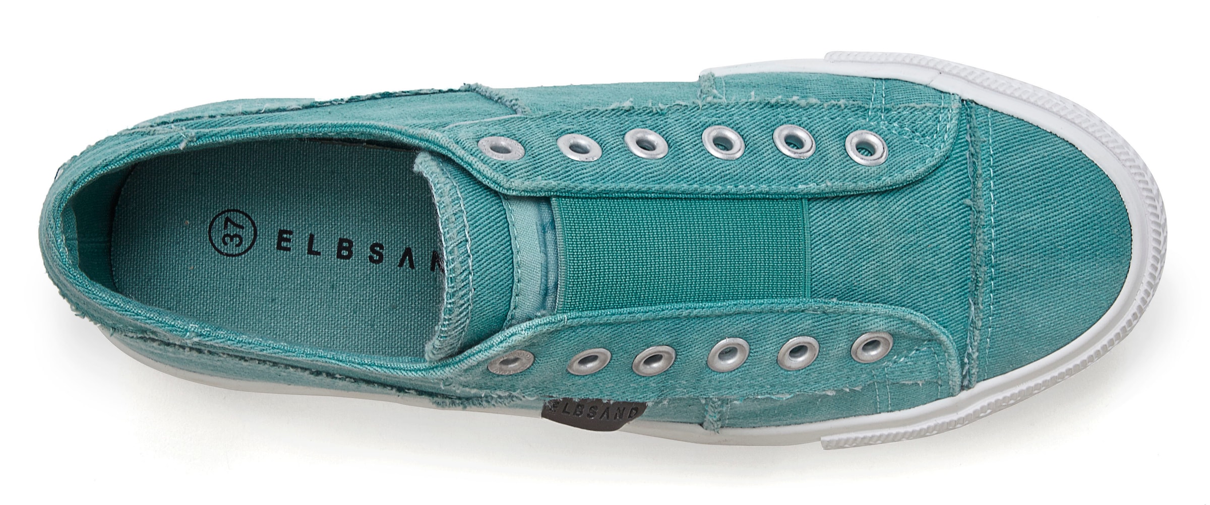 Elbsand Sneaker »Halbschuh, Slipper, Freizeitschuh,«, aus Textil zum Reinschlüpfen mit elastischem Einsatz