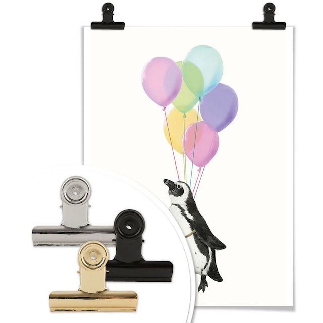 (1 Wandposter shoppen Tiere, Poster, Wall-Art Luftballon«, Poster Jelmoli-Versand St.), Bild, »Pinguin | online Wandbild,