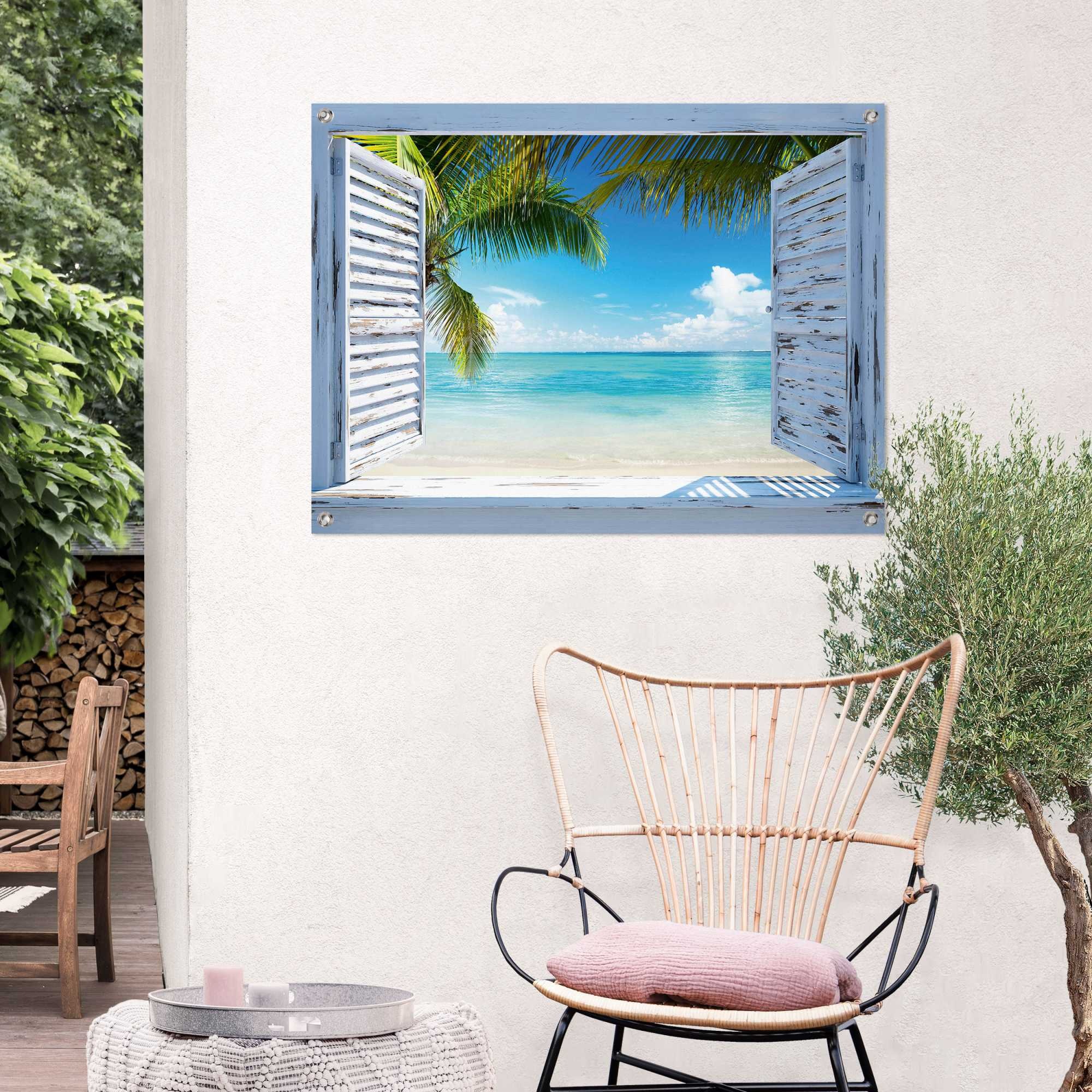Reinders! Poster »Strandfenster«, Outdoor Jelmoli-Versand für Garten online oder Balkon bestellen 