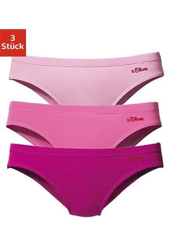 s.Oliver Bikinislip, (Packung, 3 St.), aus elastischer Baumwoll-Qualität