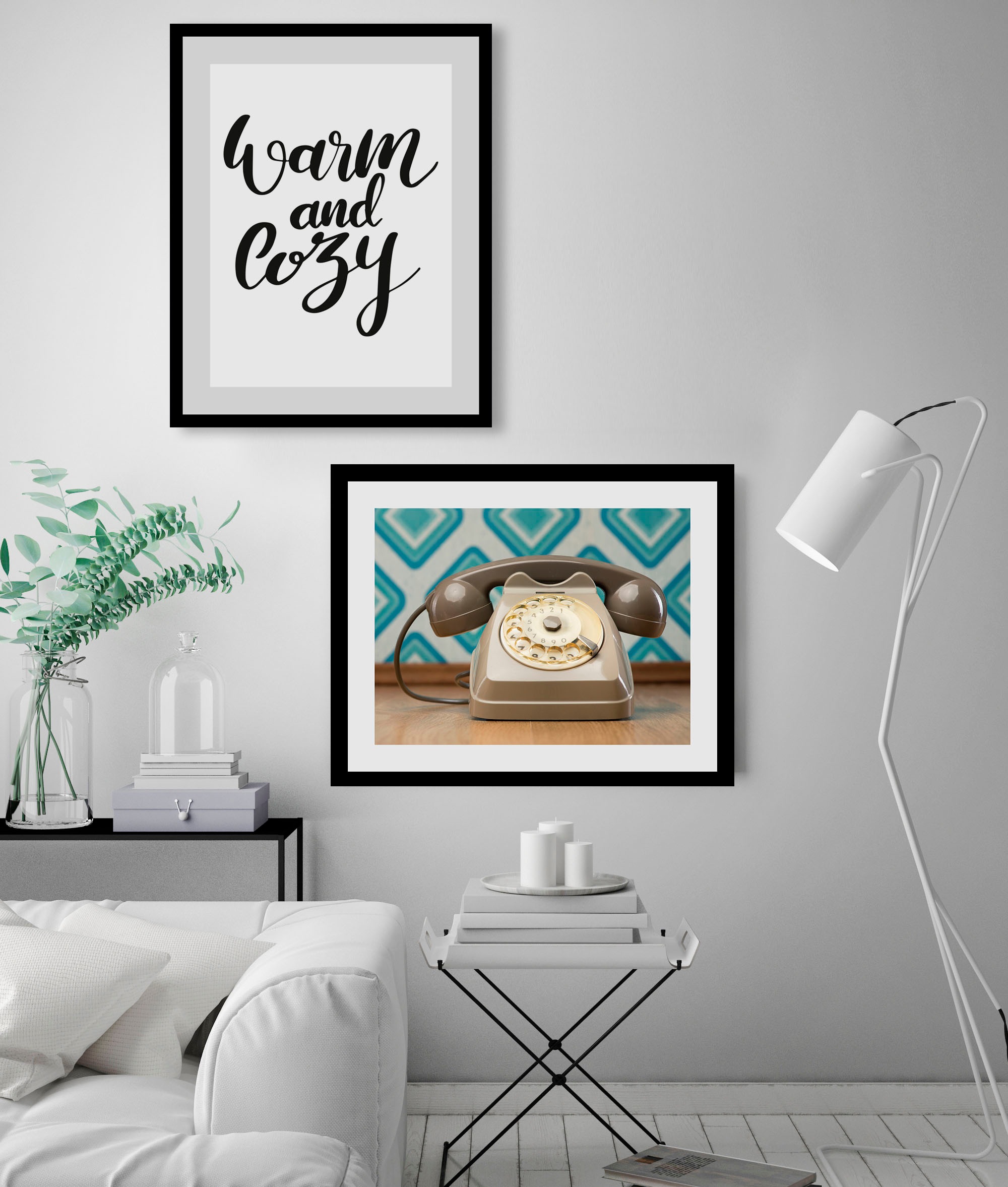 queence Bild "Call me later" Technik  historische Ereignisse 1 Stk. tlg. HD Premium Poster-Druck inkl. Holzrahmen