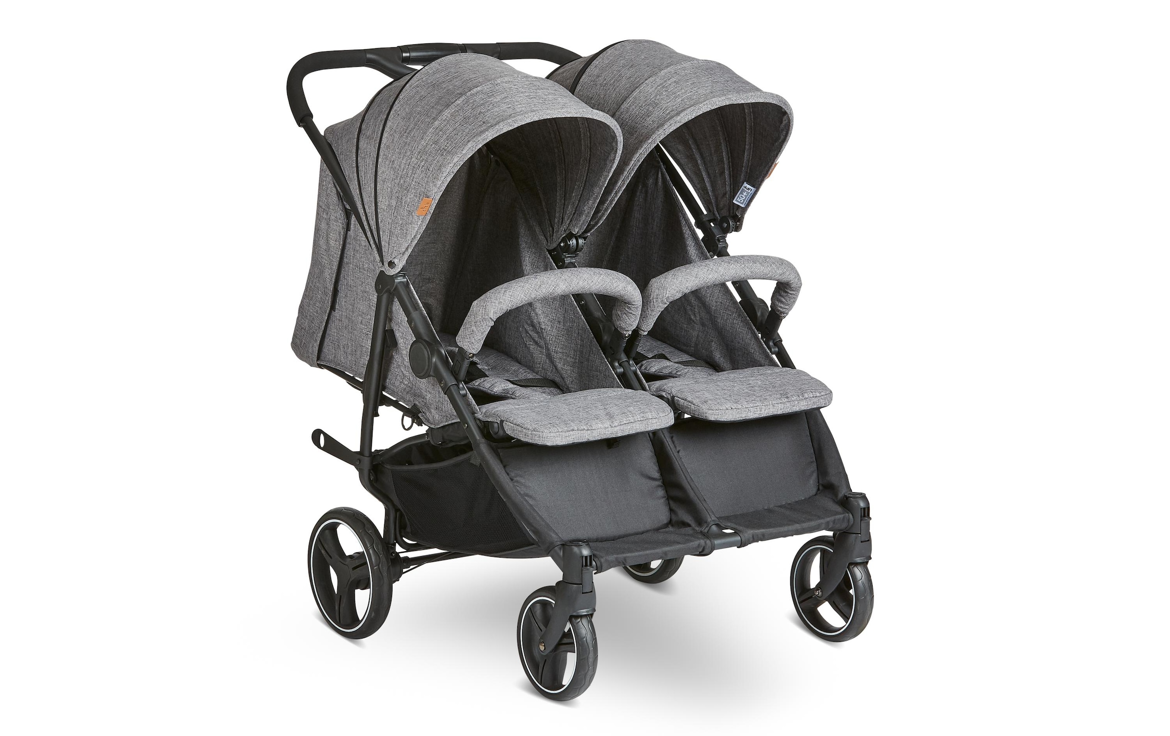 Geschwisterwagen »circle by ABC Design Twin Woven Graphite«, 44 kg