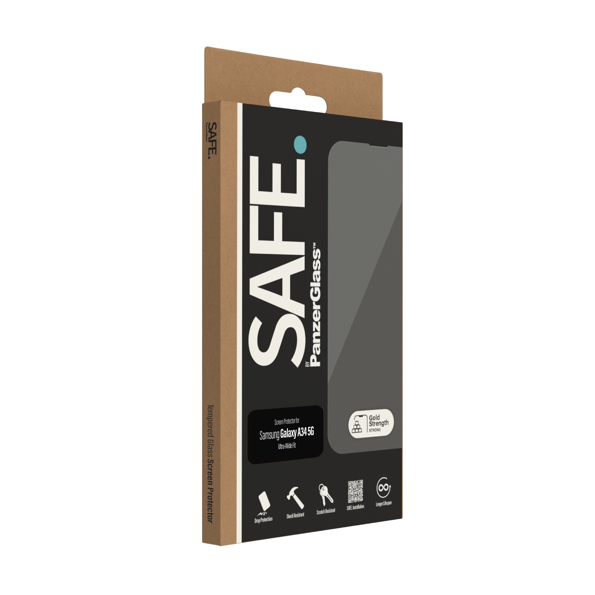 SAFE by PanzerGlass Displayschutzglas »Screen Protector Ultra Wide Fit«, für Samsung Galaxy A34 5G, (1 St.), Bildschirmschutz, Displayschutzfolie,Einfach anbringen,kratz-&stossfest