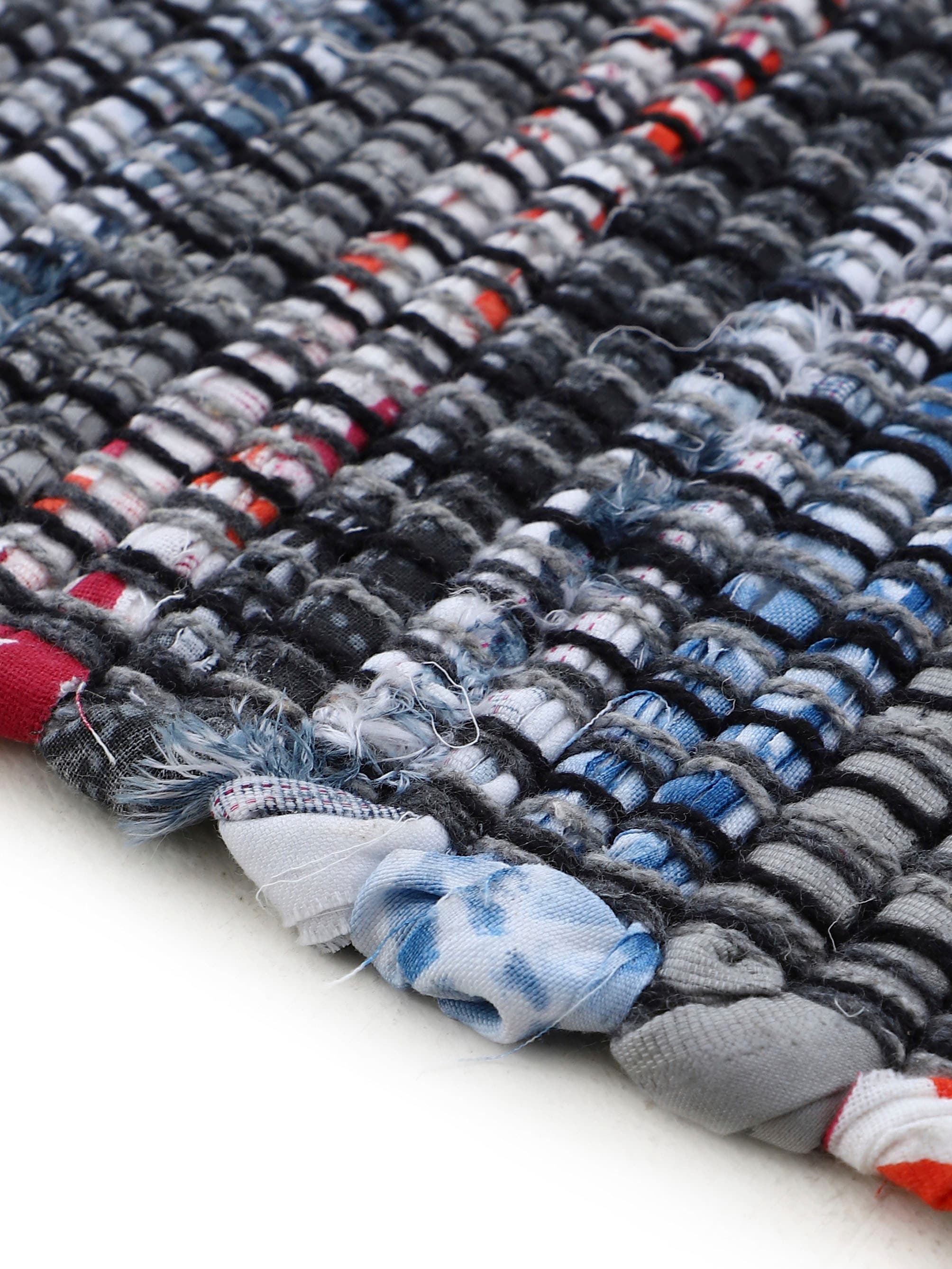 carpetfine Teppich »Kelim Chindi, Wendeteppich«, rechteckig, 6 mm Höhe, handgewebt, Fleckerlteppich mit Fransen, auch vielen in Läufergrössen