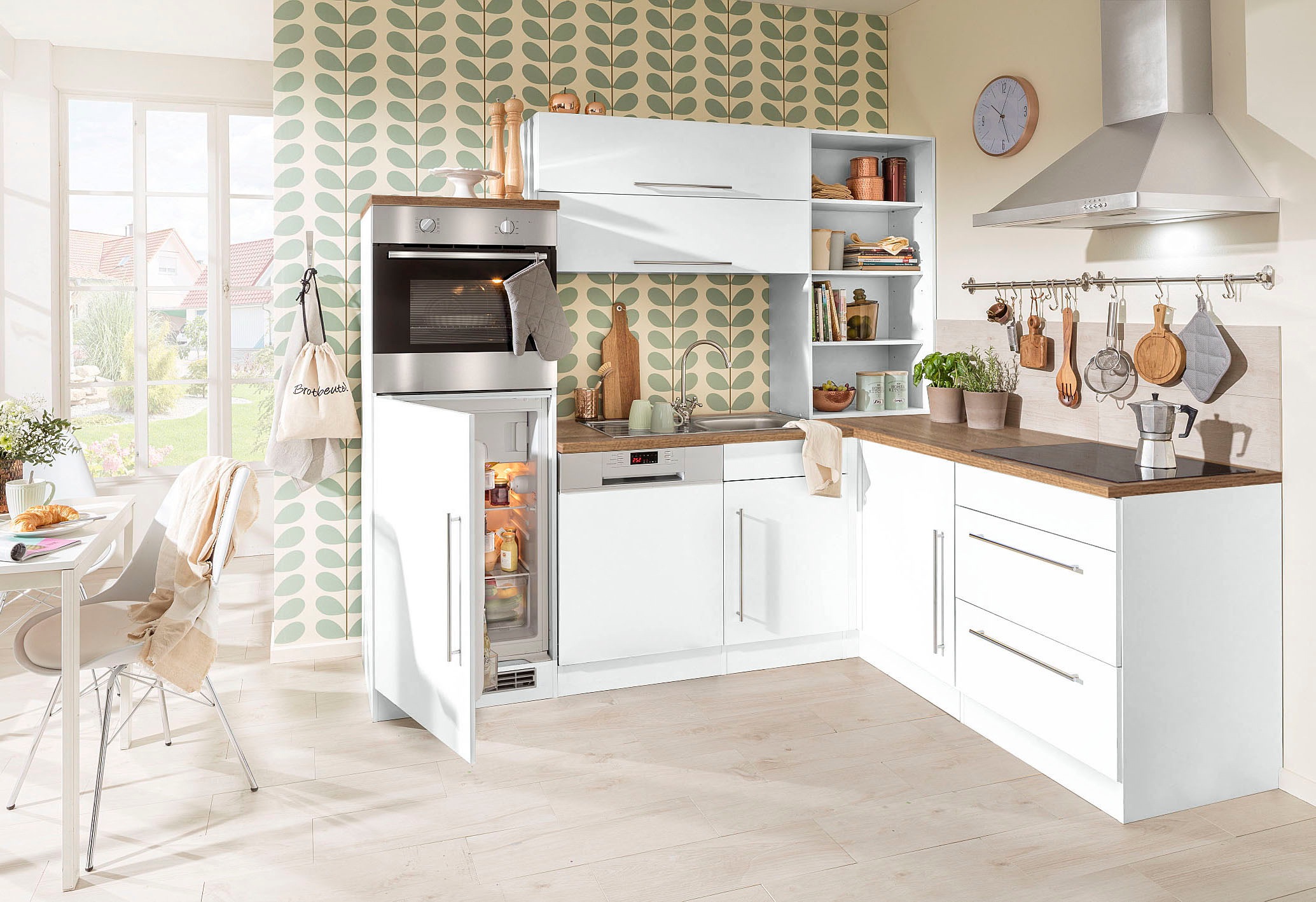 KOCHSTATION Spülenschrank "KS-Samos" 110 cm breit, inkl. Tür/Sockel für Geschirrspüler