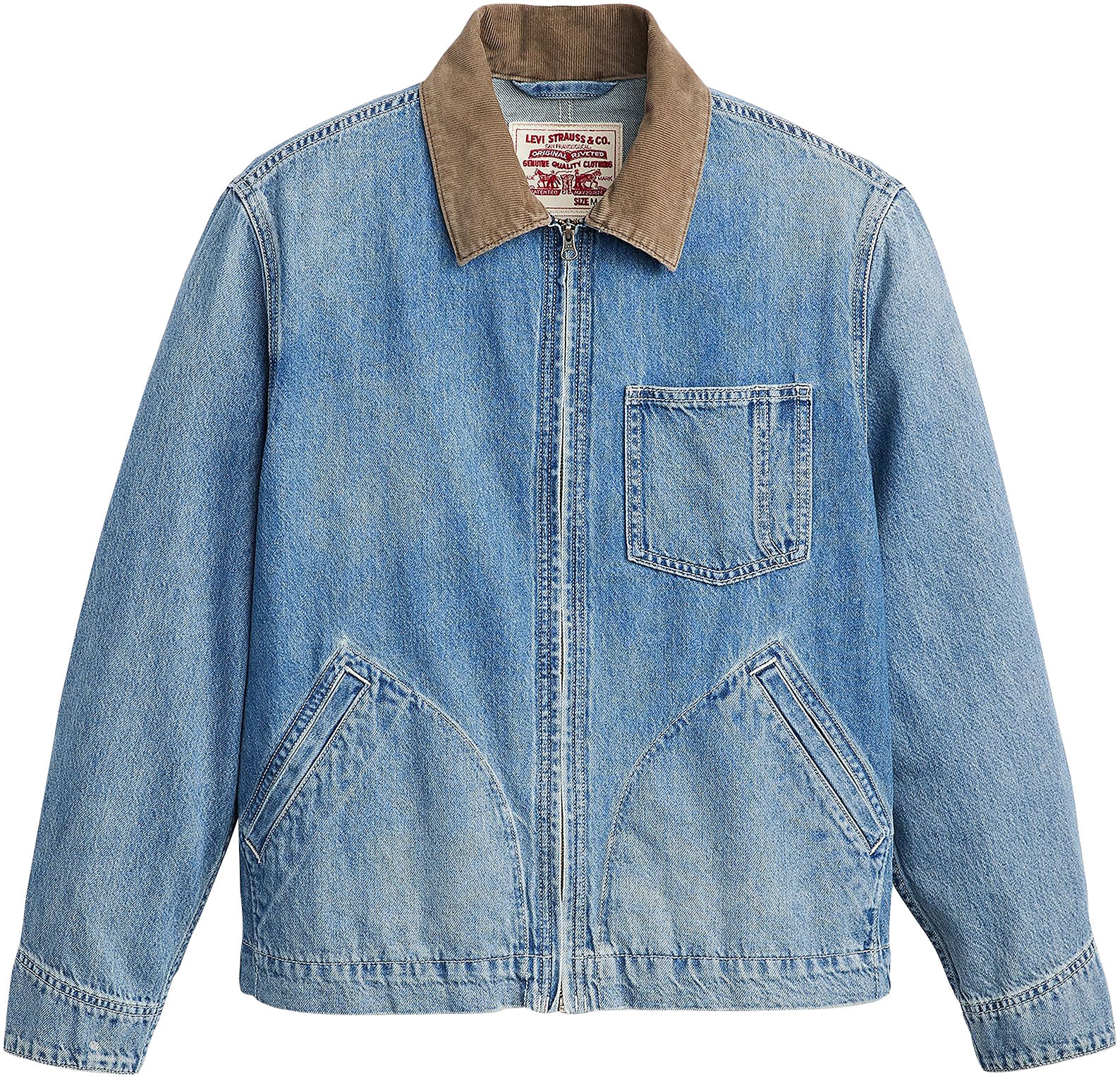 Levi's® Jeansjacke »FULL ZIP MECHANICS TRKR«, mit Zipper und Kragen mit Cordbesatz