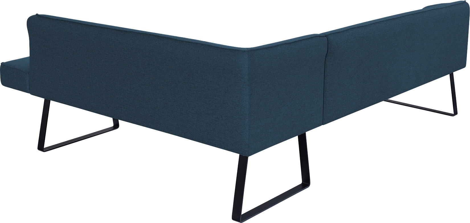 exxpo - sofa fashion Eckbank »Americano«, mit Keder und Metallfüssen, Bezug in verschiedenen Qualitäten