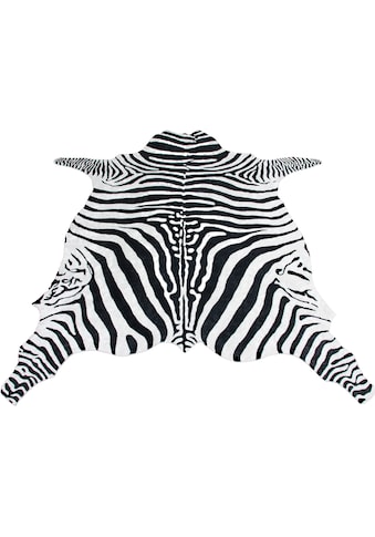 Teppich »Zebra«, tierfellförmig, Druckteppich in Fellform, Zebra-Optik, angenehme Haptik