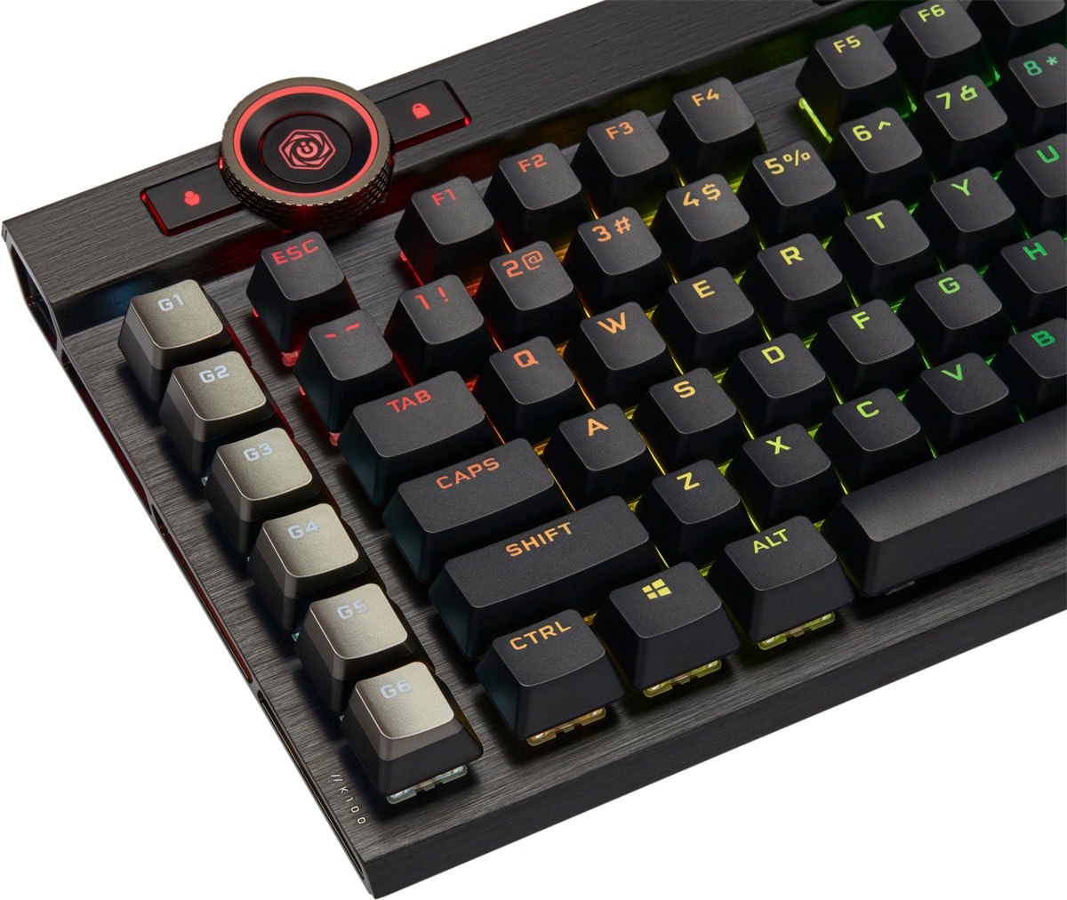 Corsair Gaming-Tastatur »Corsair K100 RGB«, (Handgelenkauflage-Multimedia-Tasten-programmierbare G-Tasten)