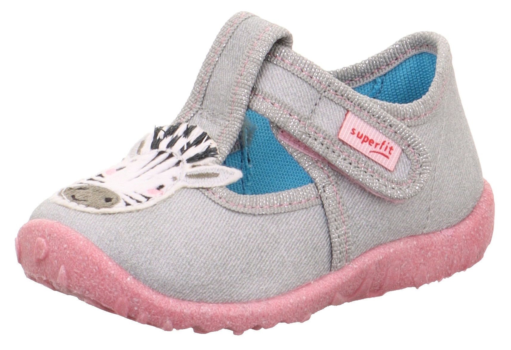 Superfit Hausschuh »SPOTTY WMS: Mittel«, Ballerina, Klettschuh, Kindergarten Schuh mit süssem Motiv