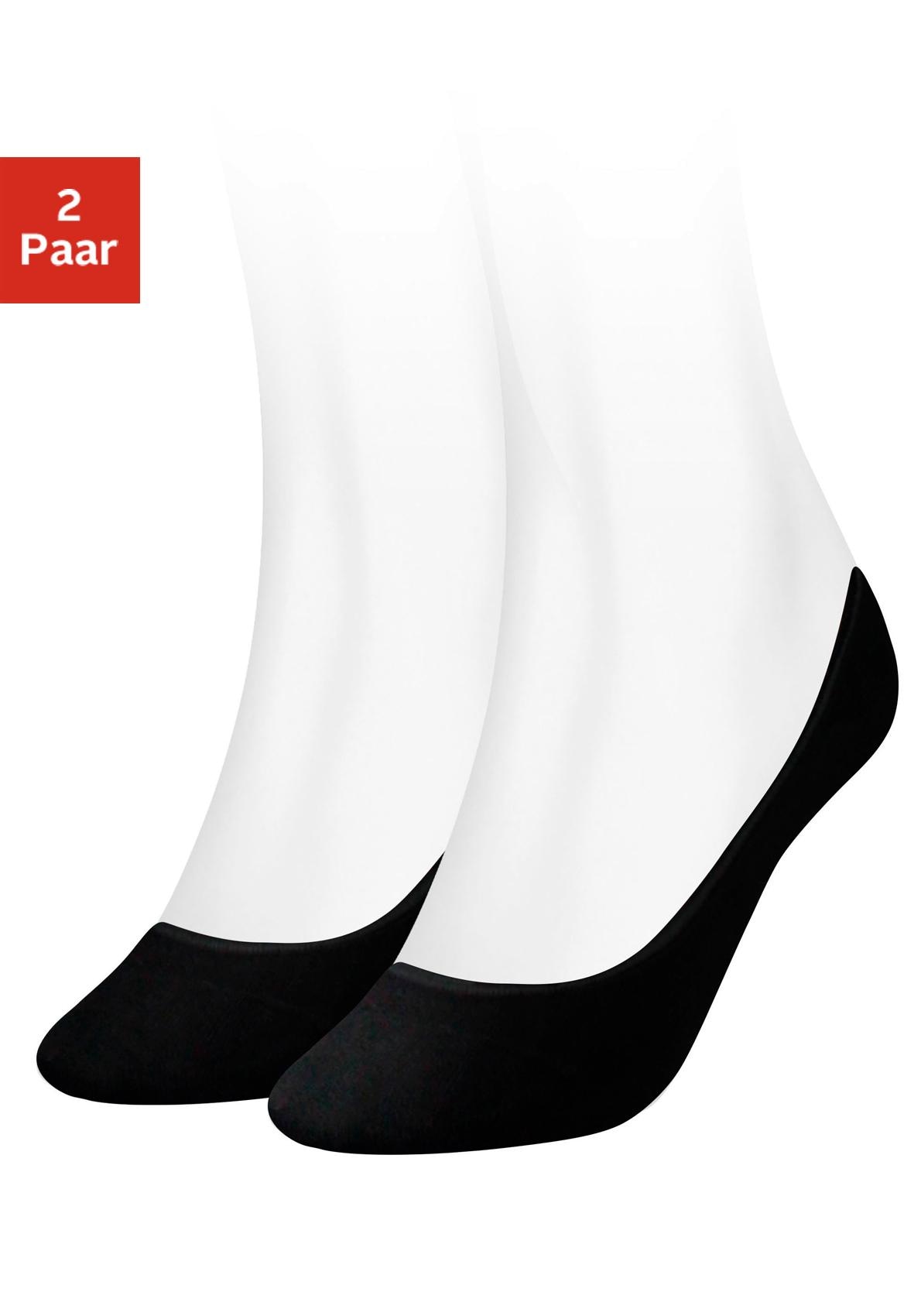 Tommy Hilfiger Füsslinge »TH WOMEN FOOTIE INVISIBLE 2P«, (2 Paar, 2 Paar), mit flacher Zehennaht