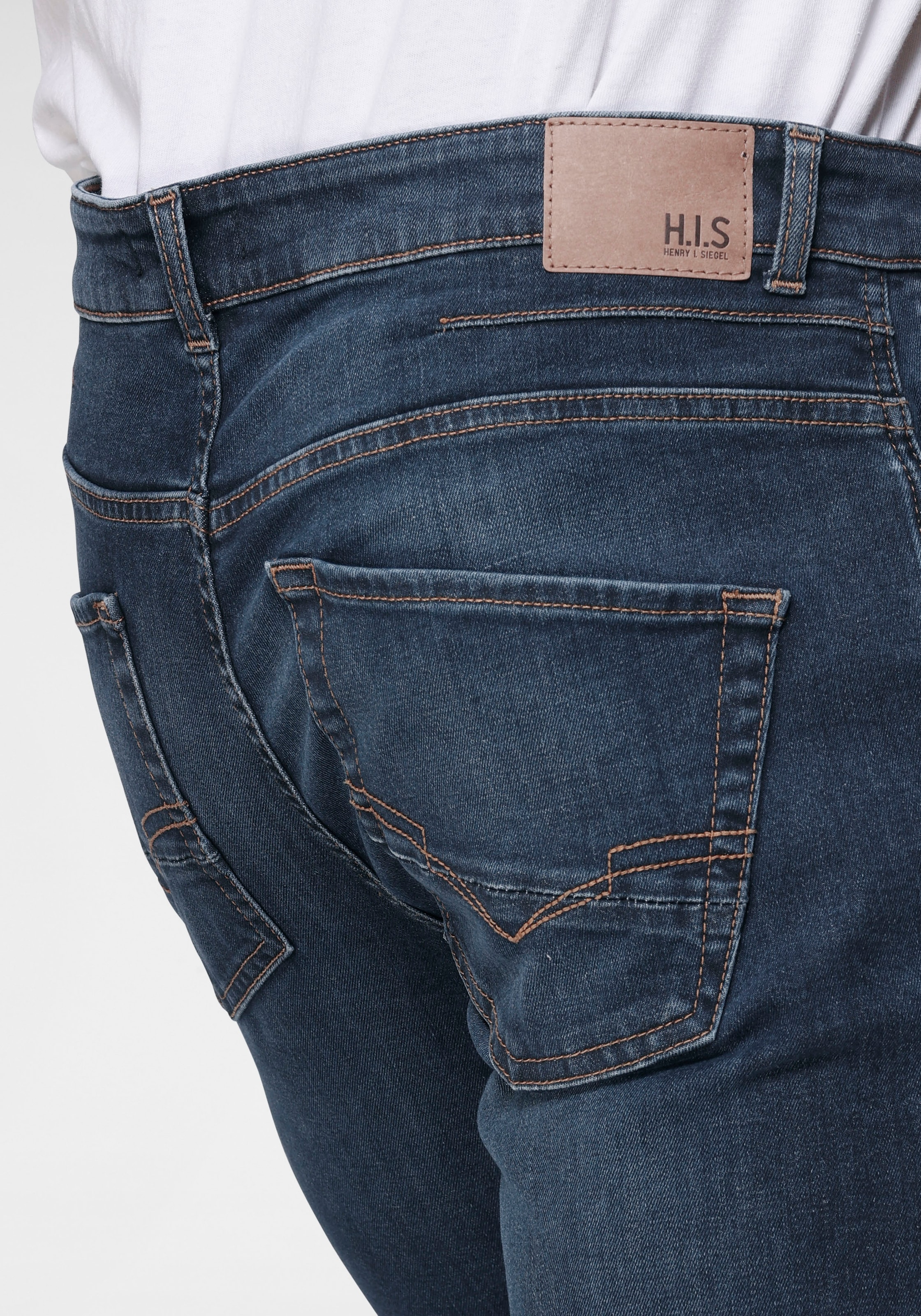 H.I.S Straight-Jeans »DALE«, gerades Bein, mit Used-Effekten, niedrige Leibhöhe