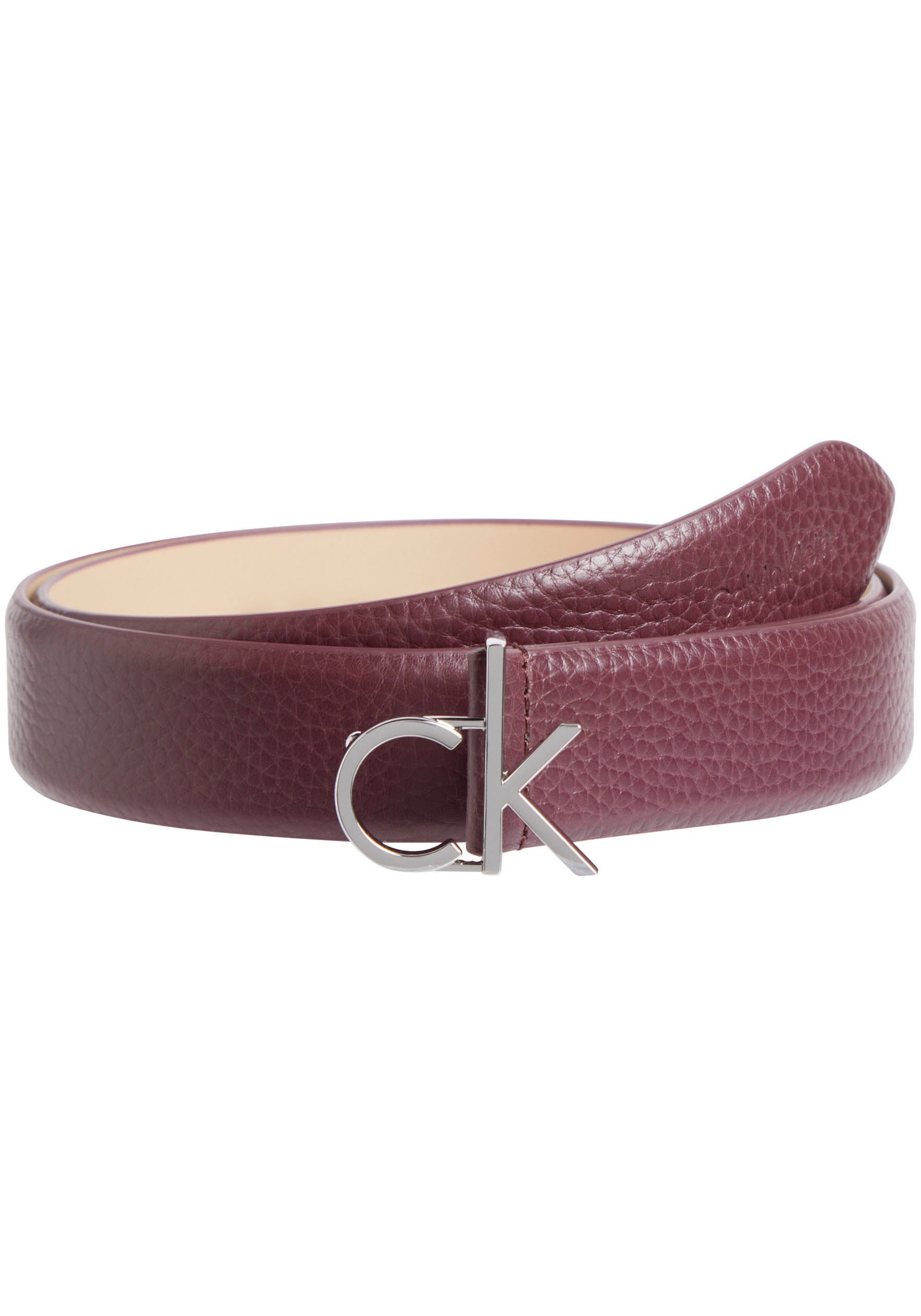 Calvin Klein Ledergürtel »CK LOGO BUCKLE BELT 3.0_PBL« mit Logoprägung als Schliesse