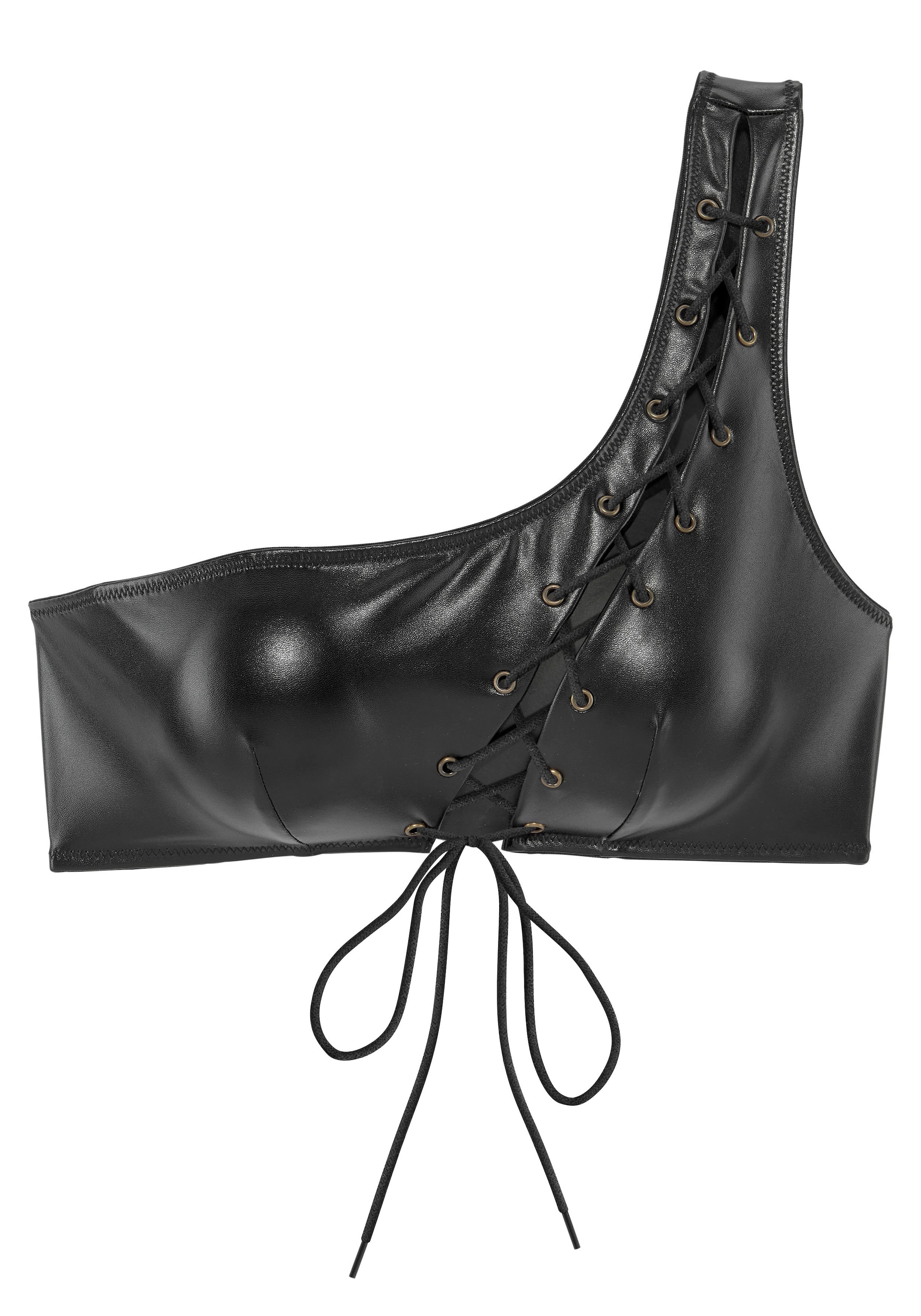 JETTE Bralette-BH, aus weichem Material in Leder-Optik, sexy Dessous, Reizwäsche