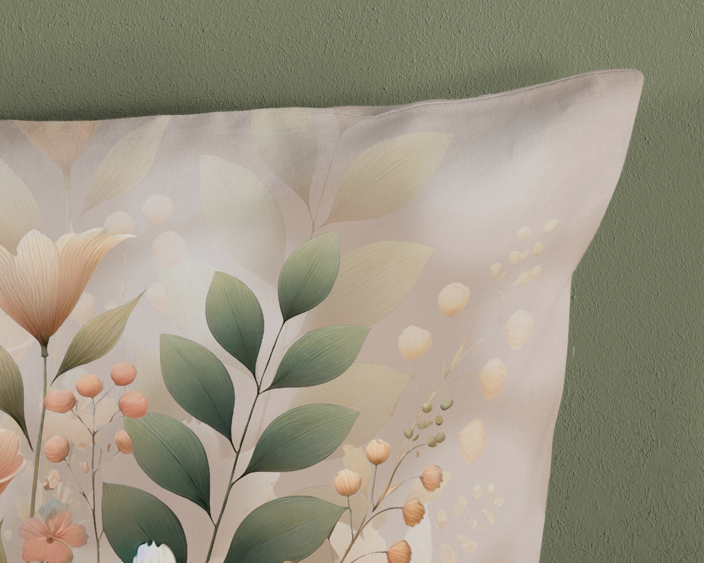 good morning Wendebettwäsche »Ingrid«, 100% Baumwolle, Renforcé, Reissverschluss, Wendeoptik, Blumen, sand