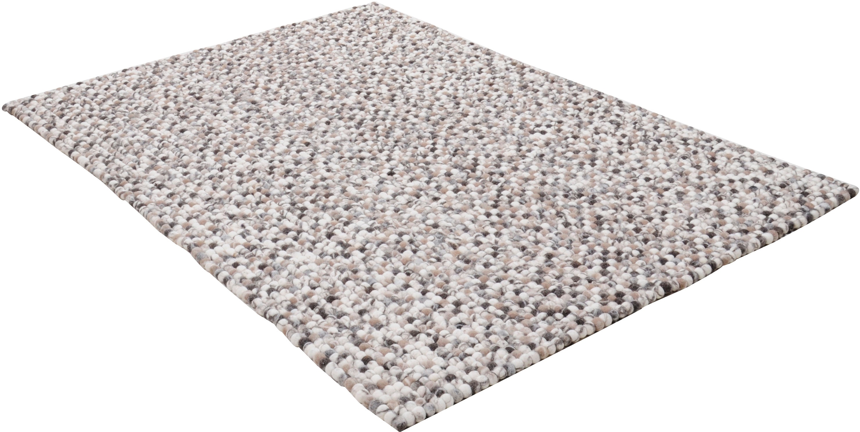 THEKO Wollteppich »Felty 2.2« rechteckig 22 mm Höhe Filzkugel-Teppich, reine Wolle, handgefertigt, auch als Läufer