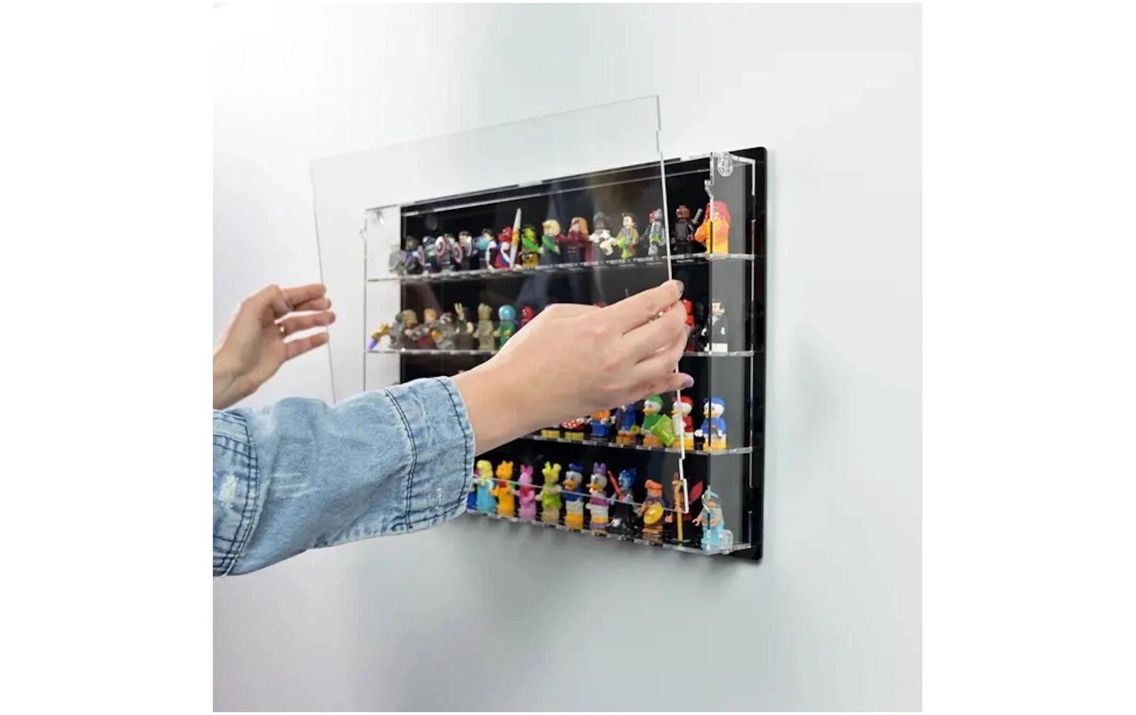 Holzbaukasten »iDisplayit Acryl-Wand-Display für 60 LEGO-Minifiguren«