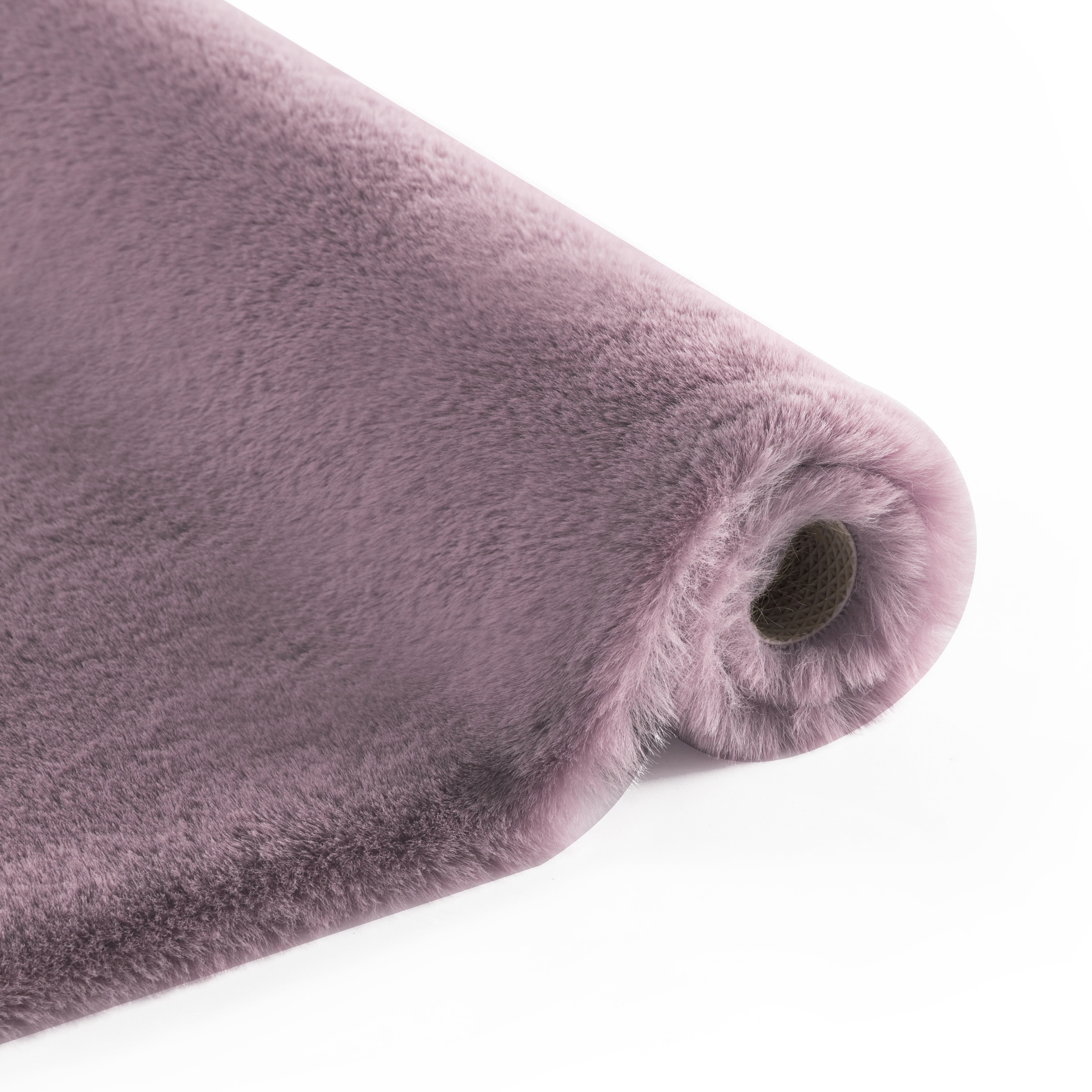 my home Badematte »Valeria, Kaninchenfell-Haptik«, rutschhemmend beschichtet, fussbodenheizungsgeeignet-strapazierfähig, Kunstfell, weicher Badteppich