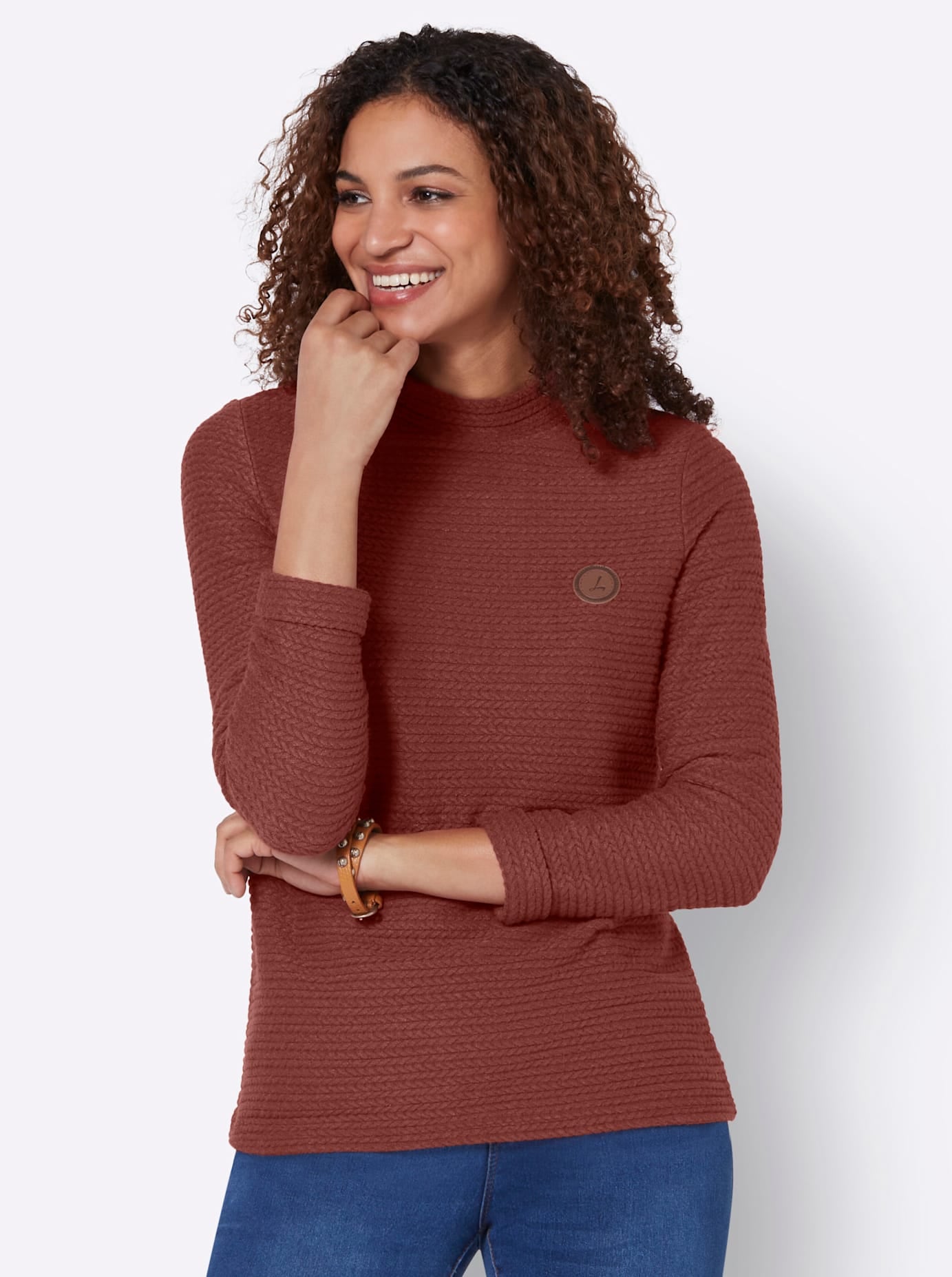 Casual Looks Stehkragenshirt »Shirt«, (1 tlg.)
