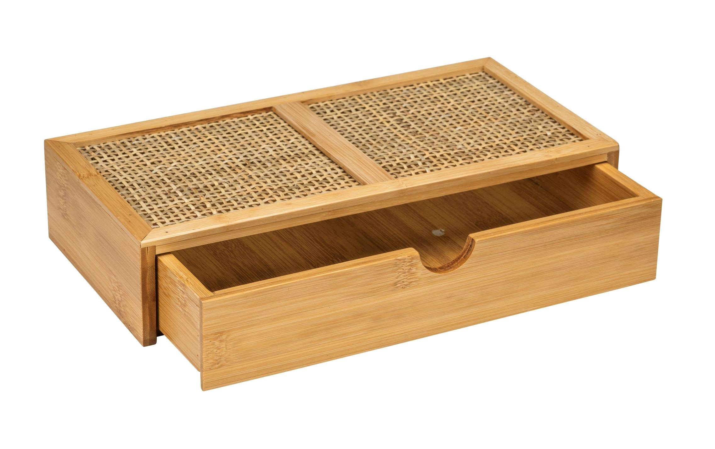 WENKO Aufbewahrungsbox »Allegre mit Schublade, Hellbraun«