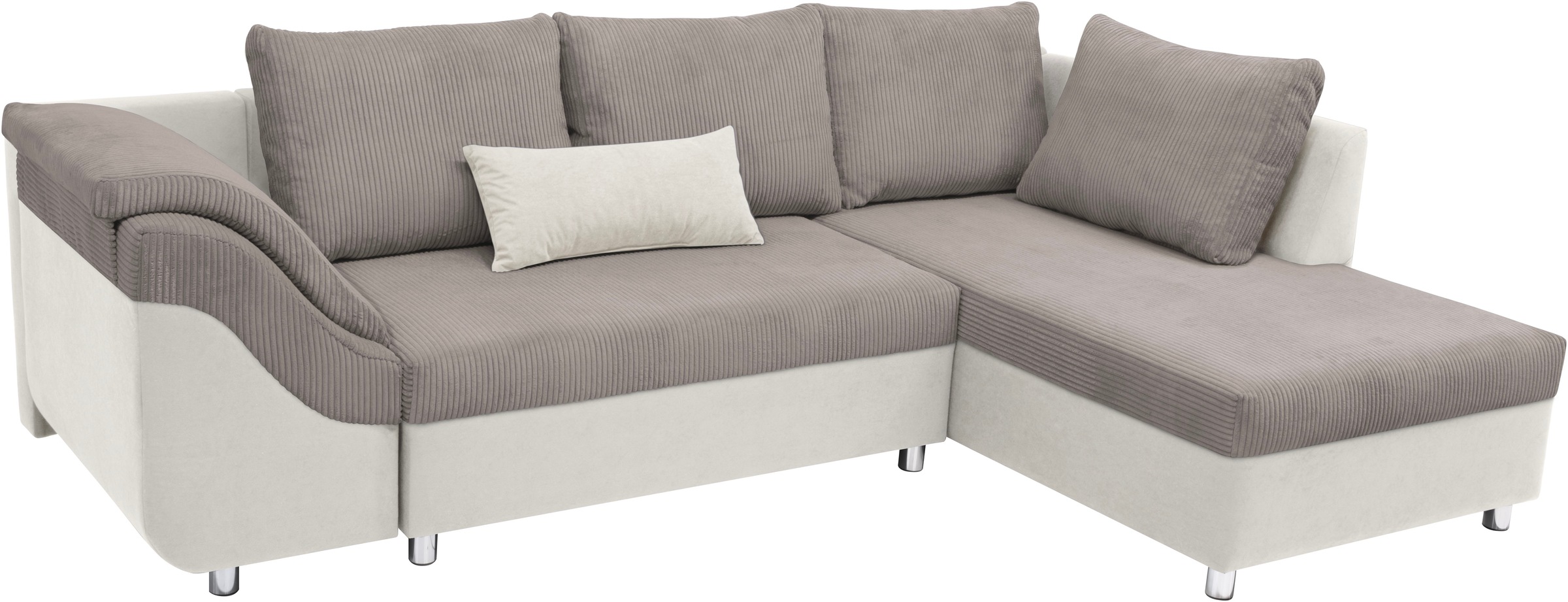 COLLECTION AB Ecksofa Sally L-Form, mit und ohne Bettfunktion, inklusive loser Rücken- und Zierkissen