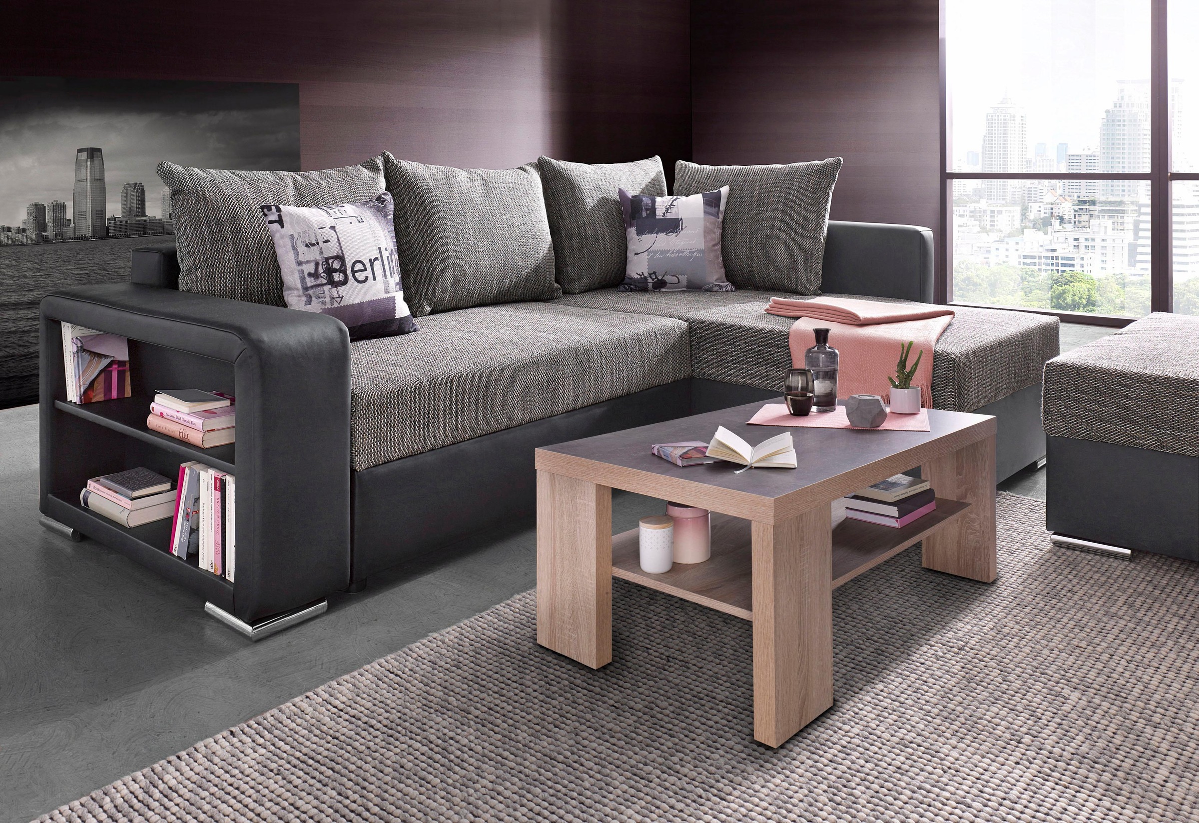 COLLECTION AB Hocker "John, B: 100 cm" optional Federkernpolsterung