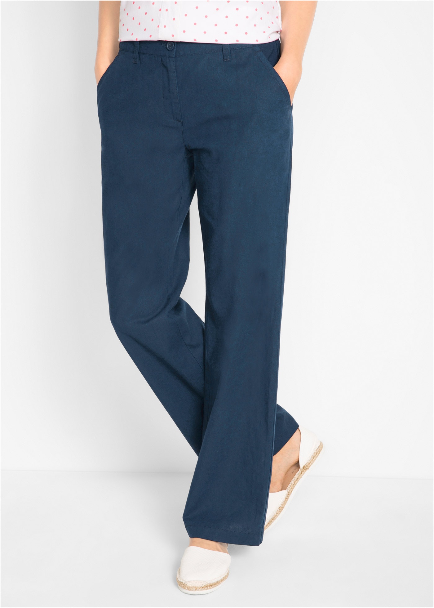 bonprix Leinenhose Webhose aus Leinen-Baumwoll-Mix