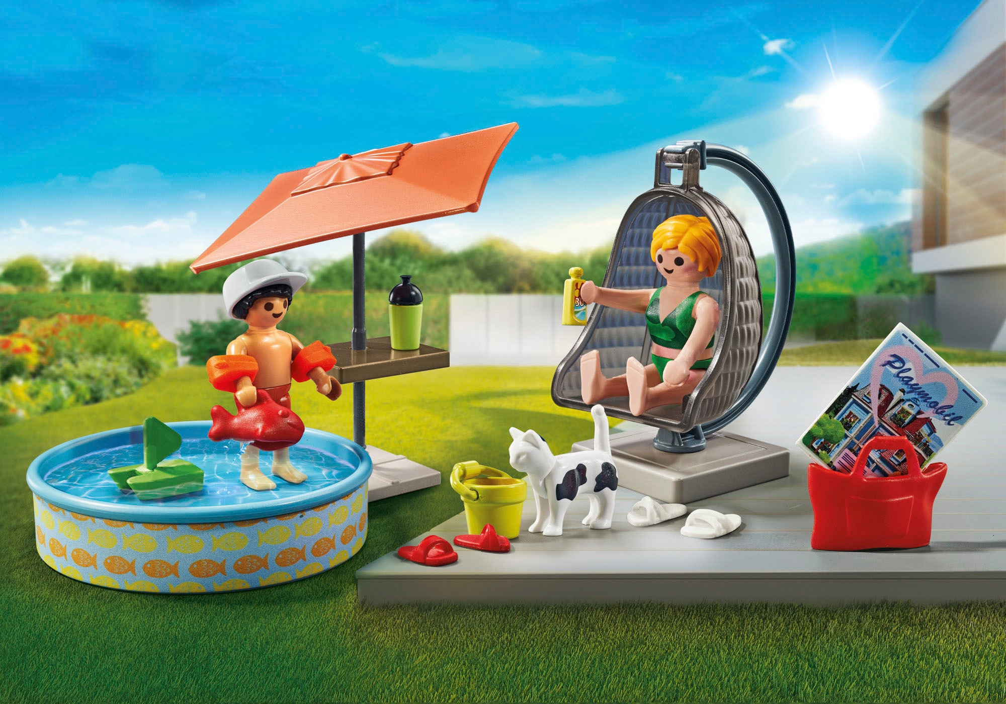 Playmobil® Konstruktions-Spielset »Planschspass zu Hause (71476), My City Life«, (29 St.), teilweise aus recyceltem Material; Made in Europe