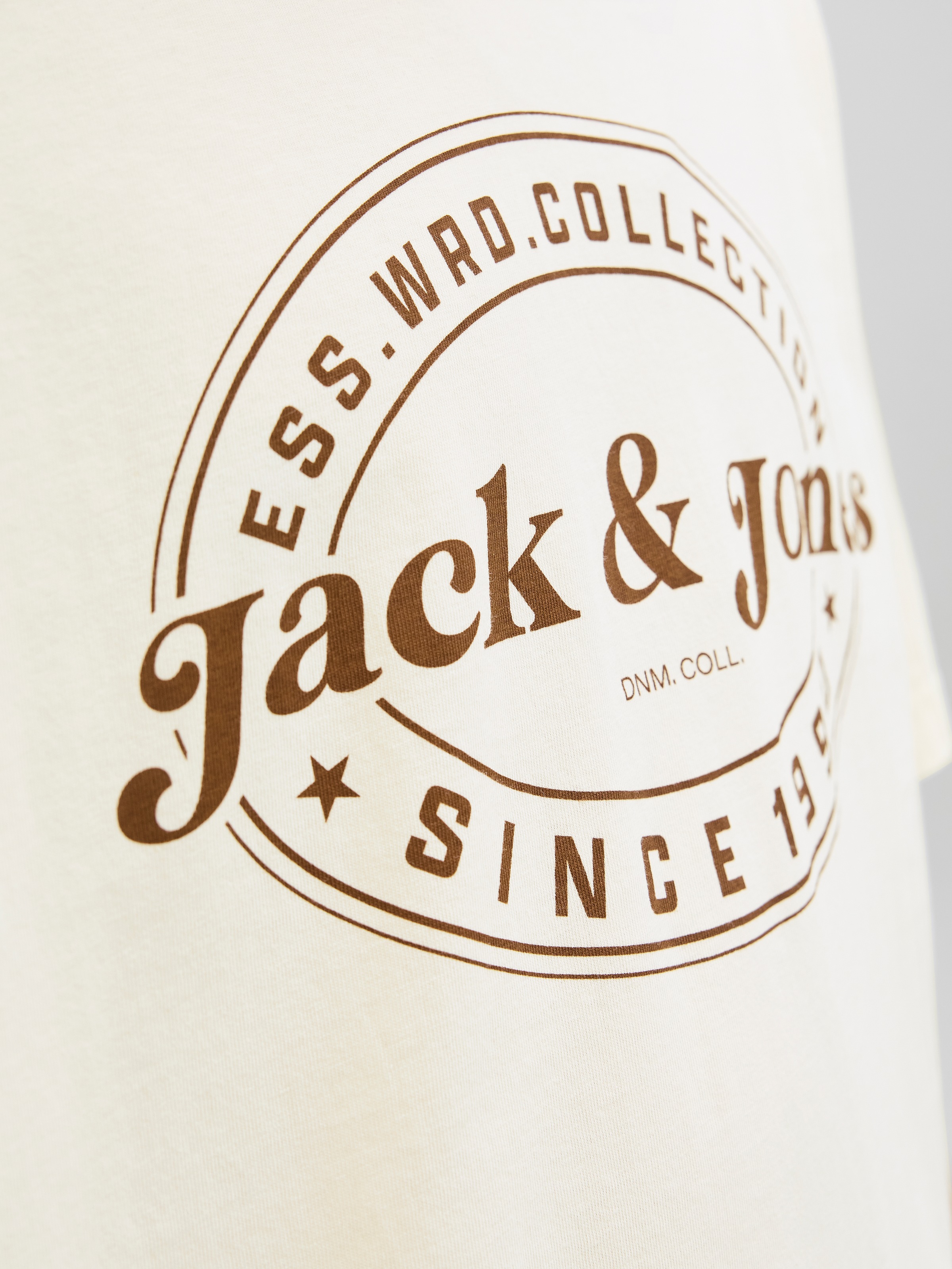 Jack & Jones Rundhalsshirt »JJEDOVER PRINT TEE SS CREW NECK«