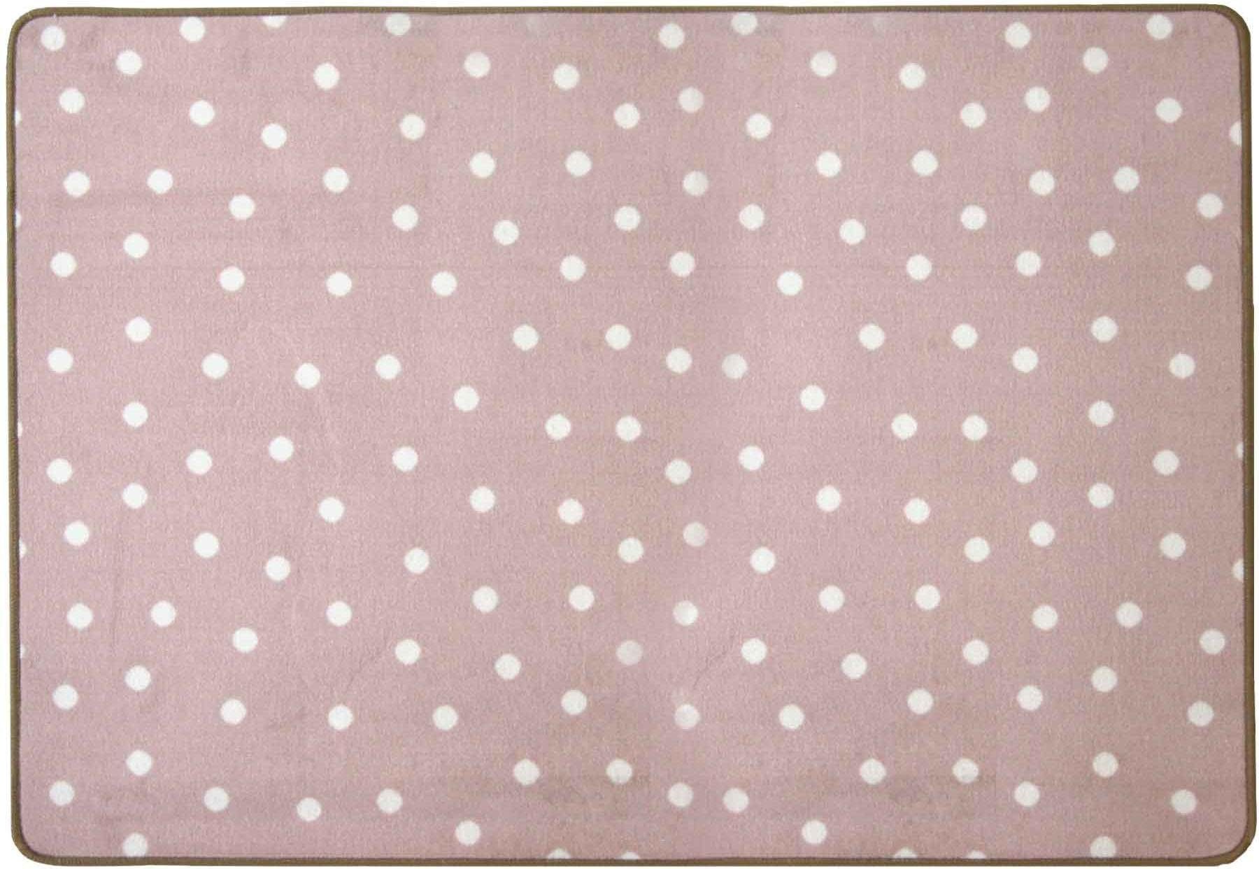 Primaflor-Ideen in Textil Kinderteppich »PUNTO, Made in Belgium«, rechteckig, 5 mm Höhe, Kurzflor, Motiv Punkte, Kinderzimmer